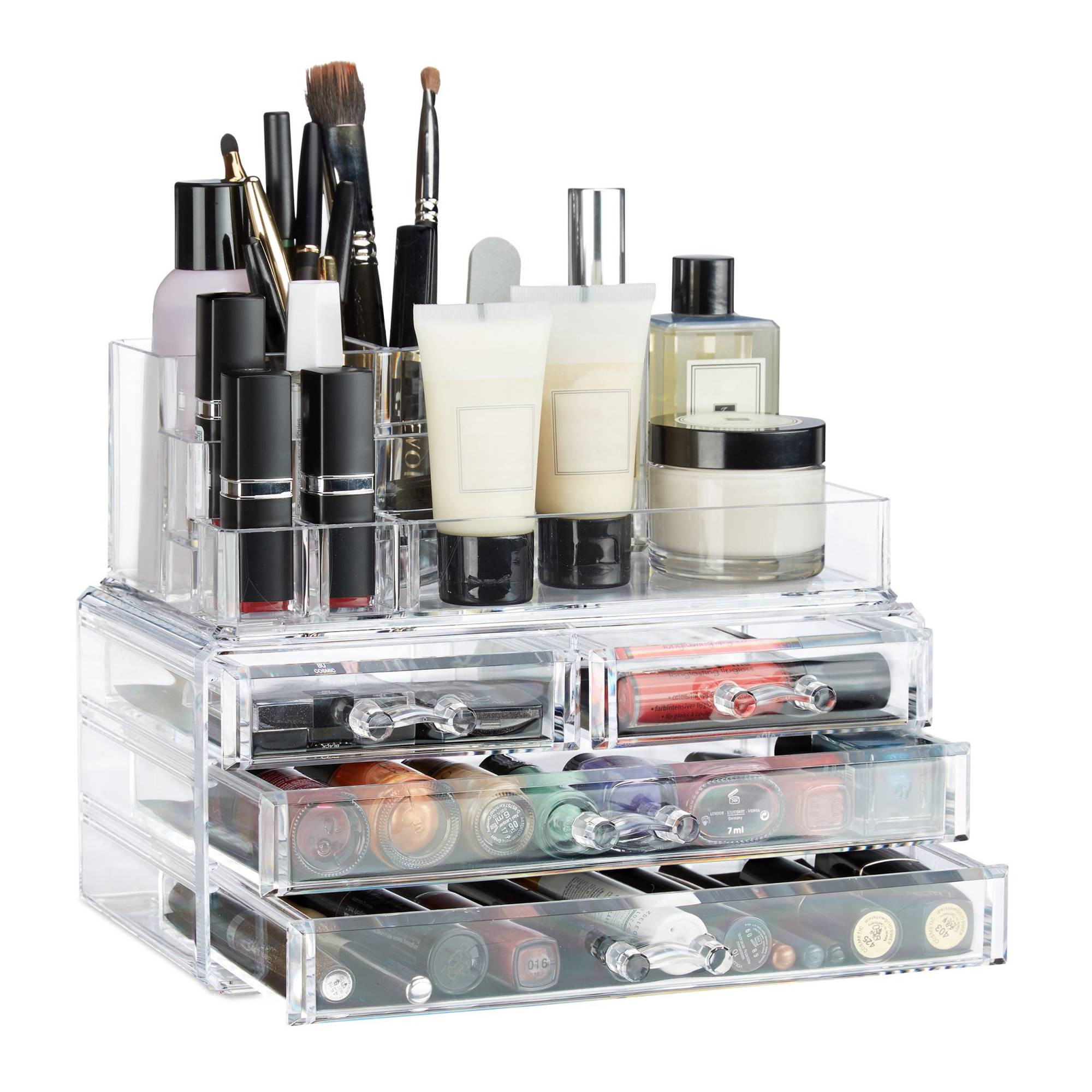 Makeup storage with 4 drawers