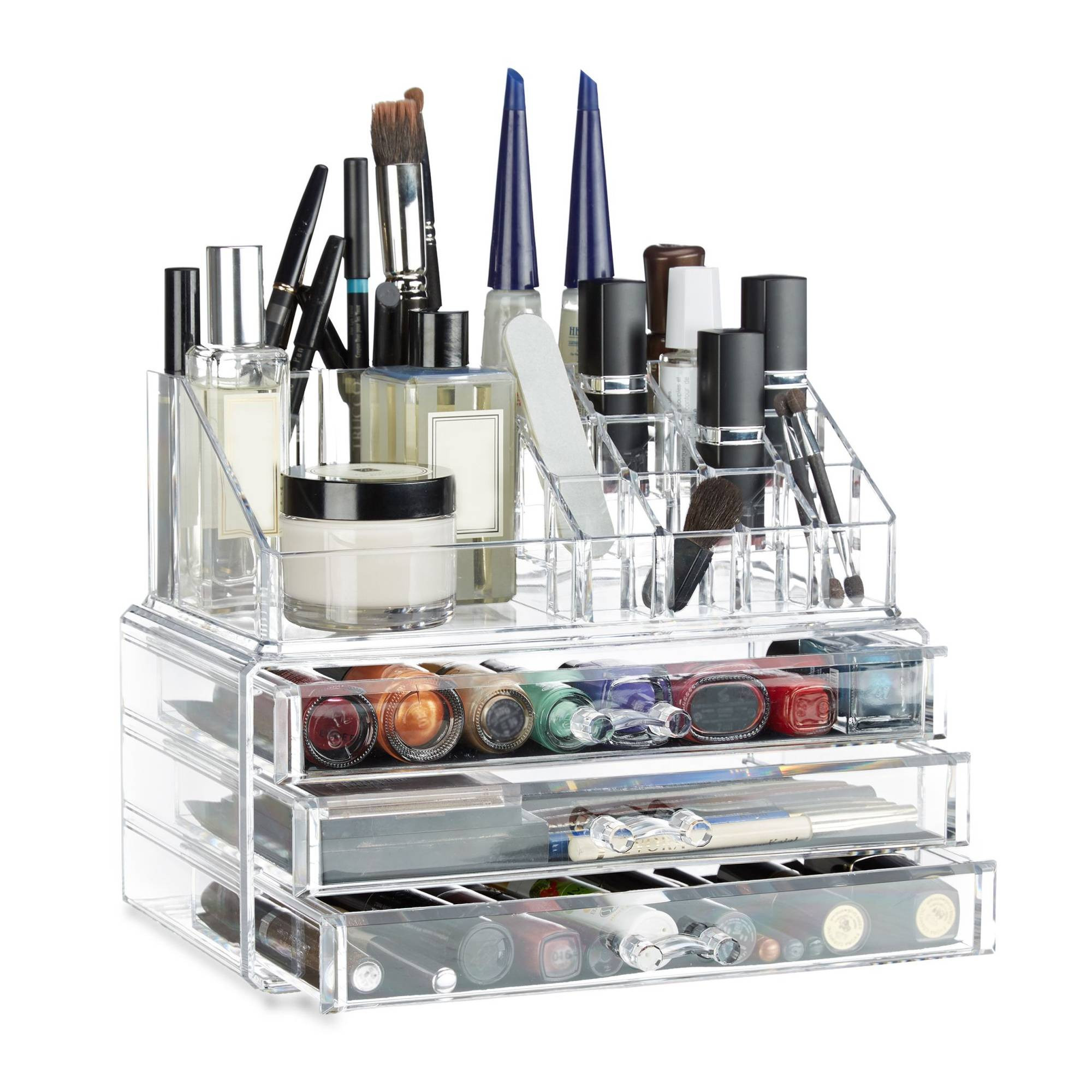 Makeup storage with 3 drawers