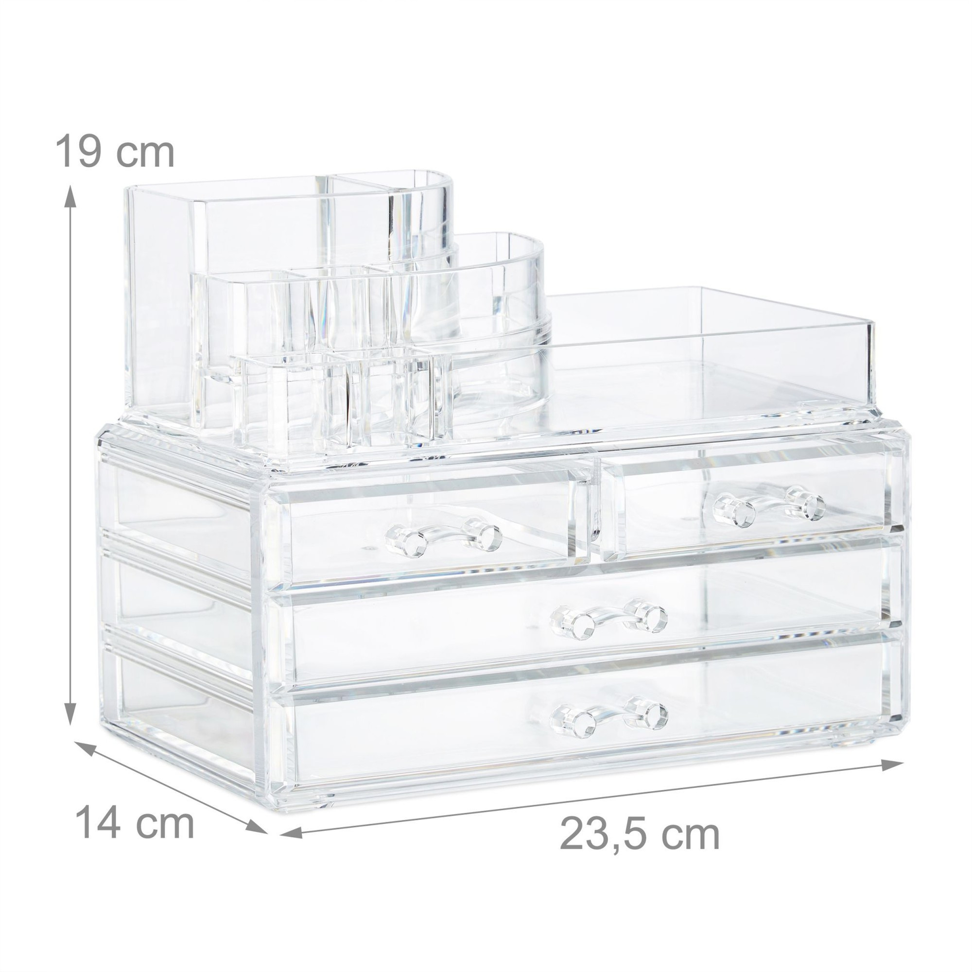Make-upopberger met 4 lades
