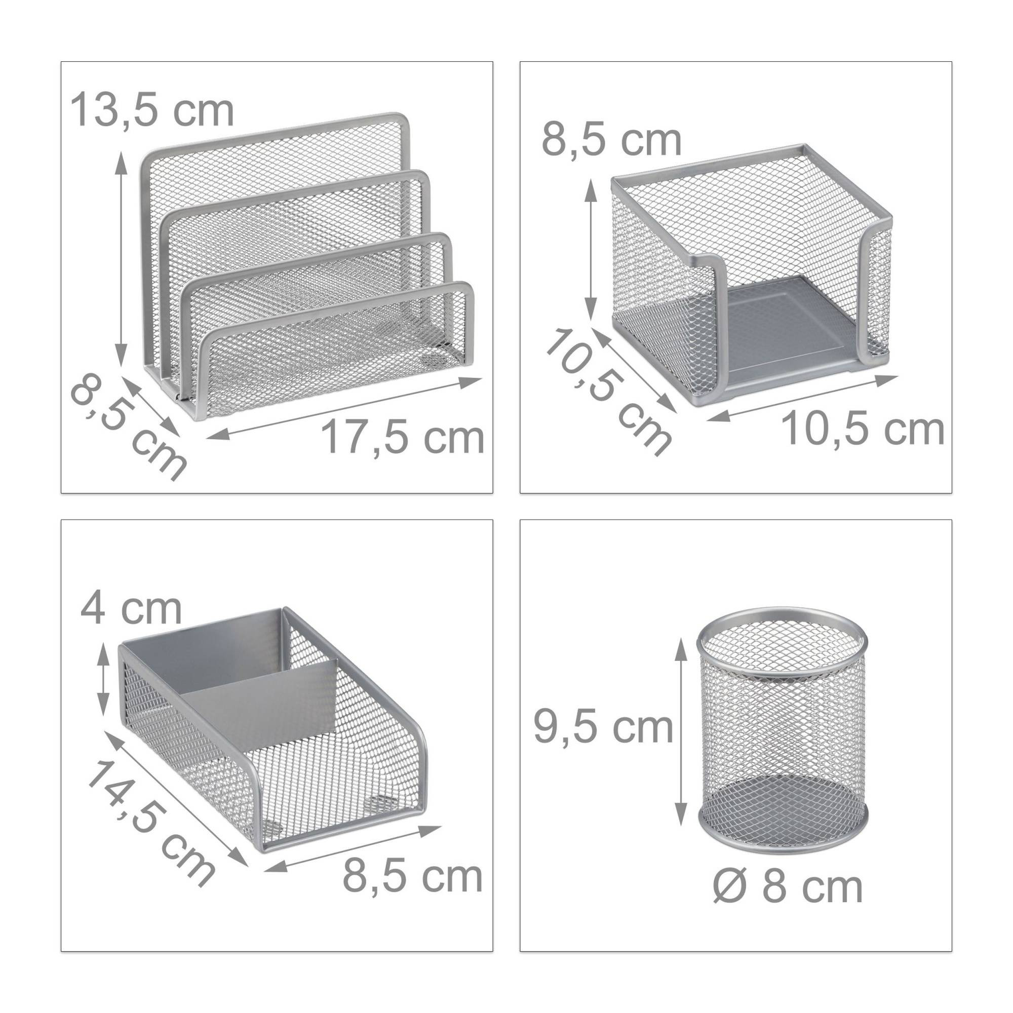 Ensemble d'organisation de bureau 4 pièces