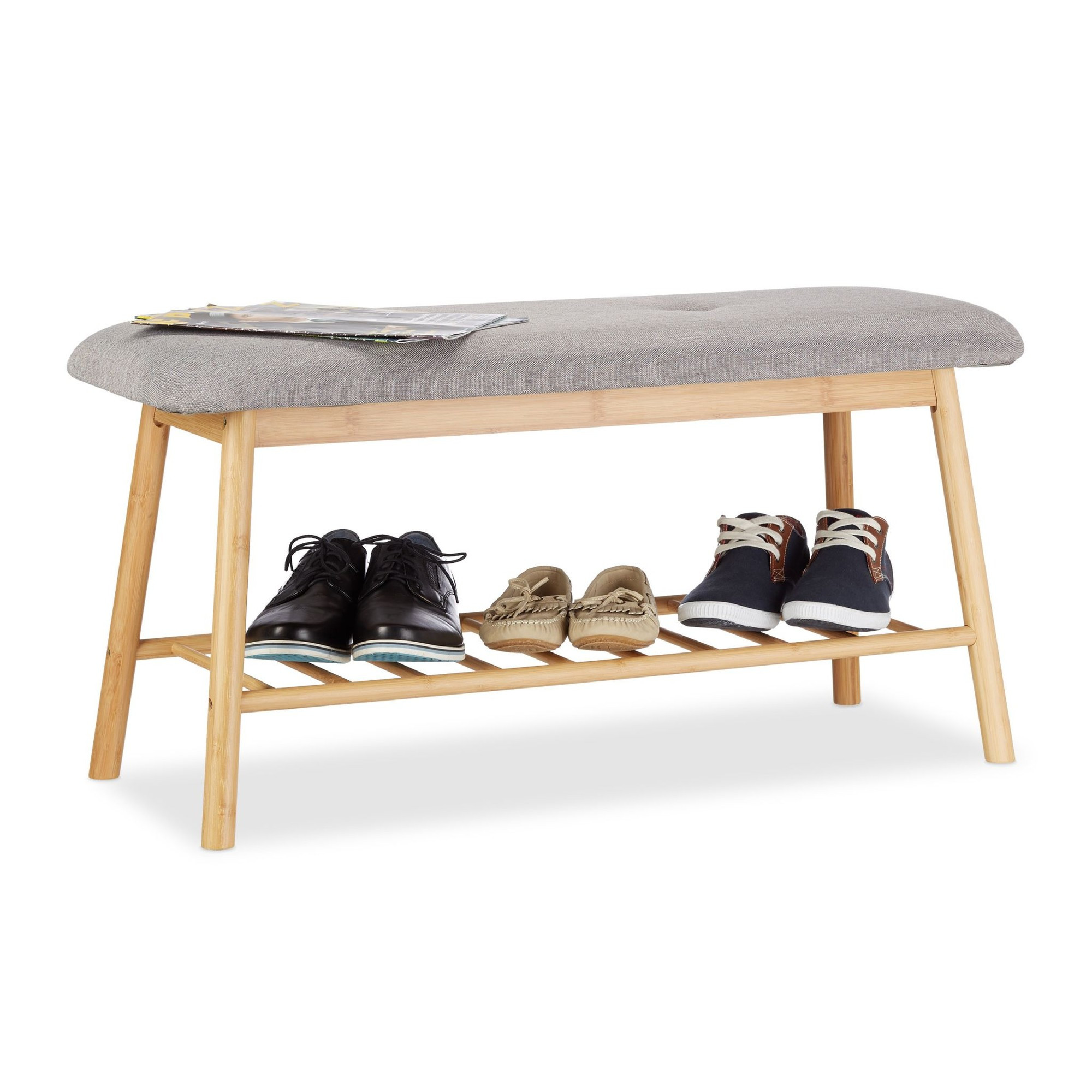 Banc à chaussures en bambou