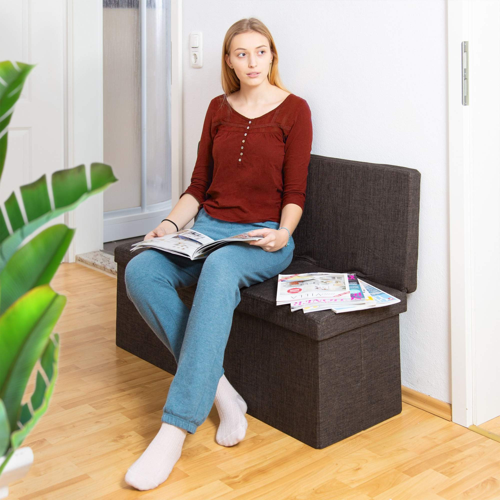 Tabouret pliant avec dossier XL