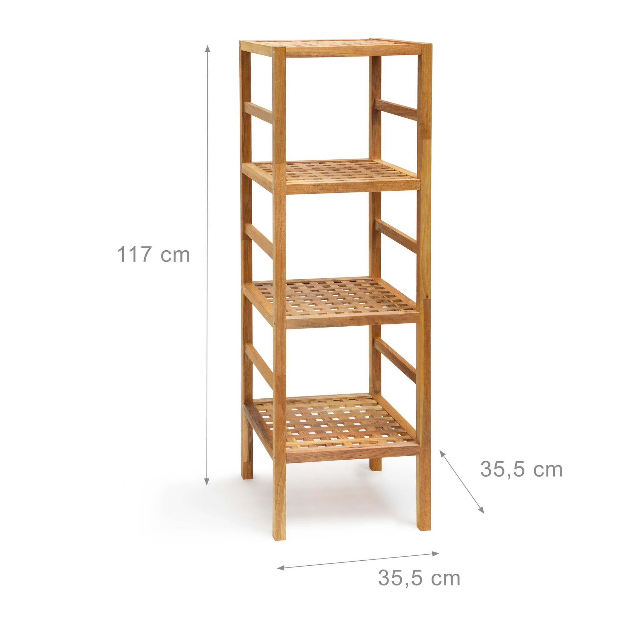 Bathroom shelf walnut wood