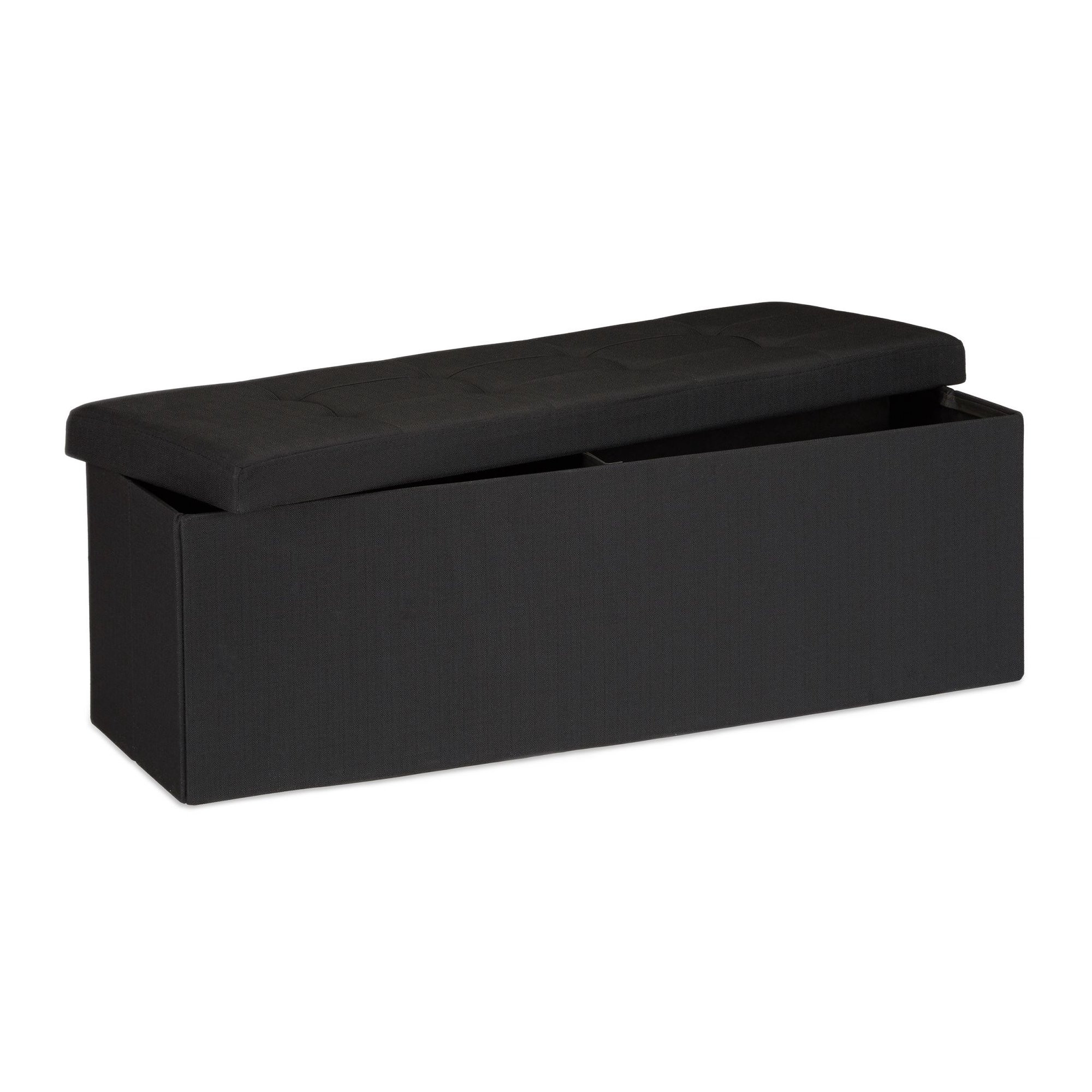 Collapsible storage bench linen fabric