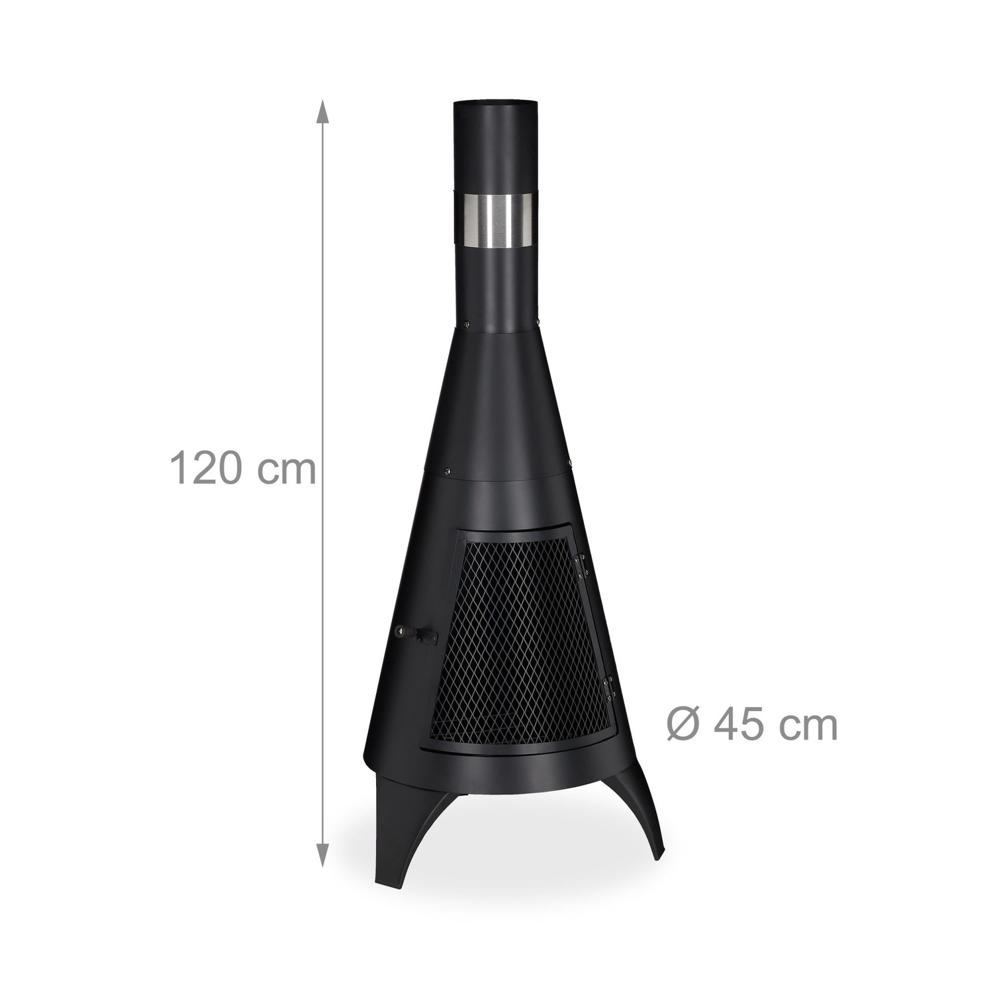 Fogão externo preto