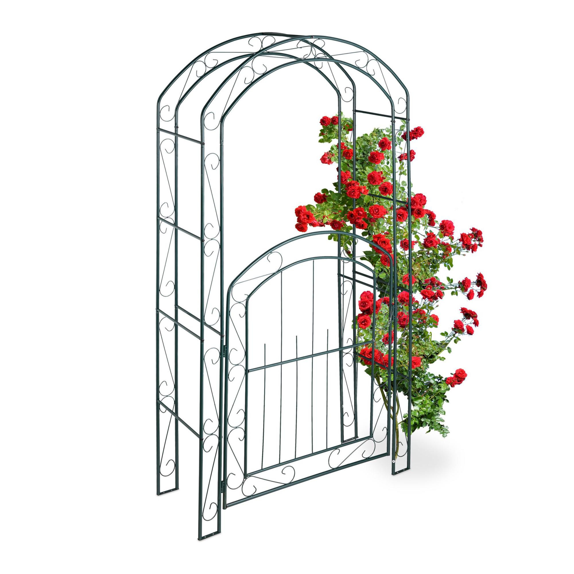Arco de rosas con puerta