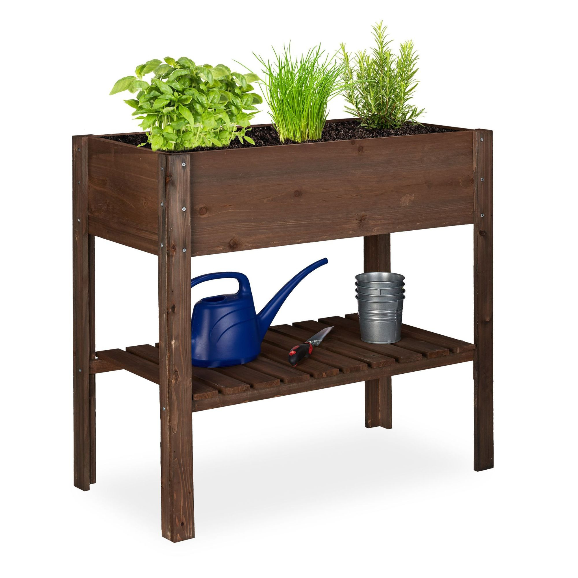 Mesa de flores en madera oscura