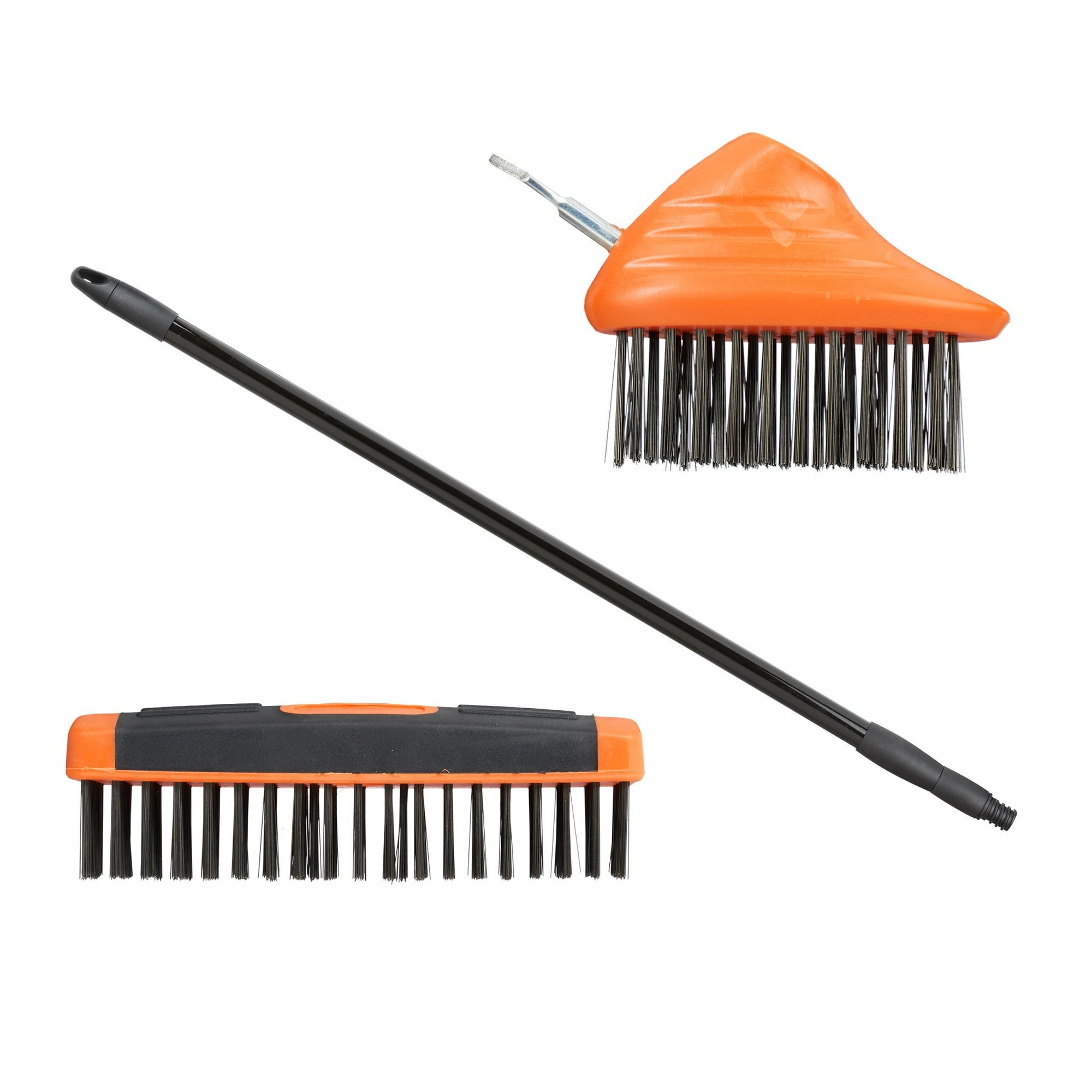 Brush set with telescopic handle