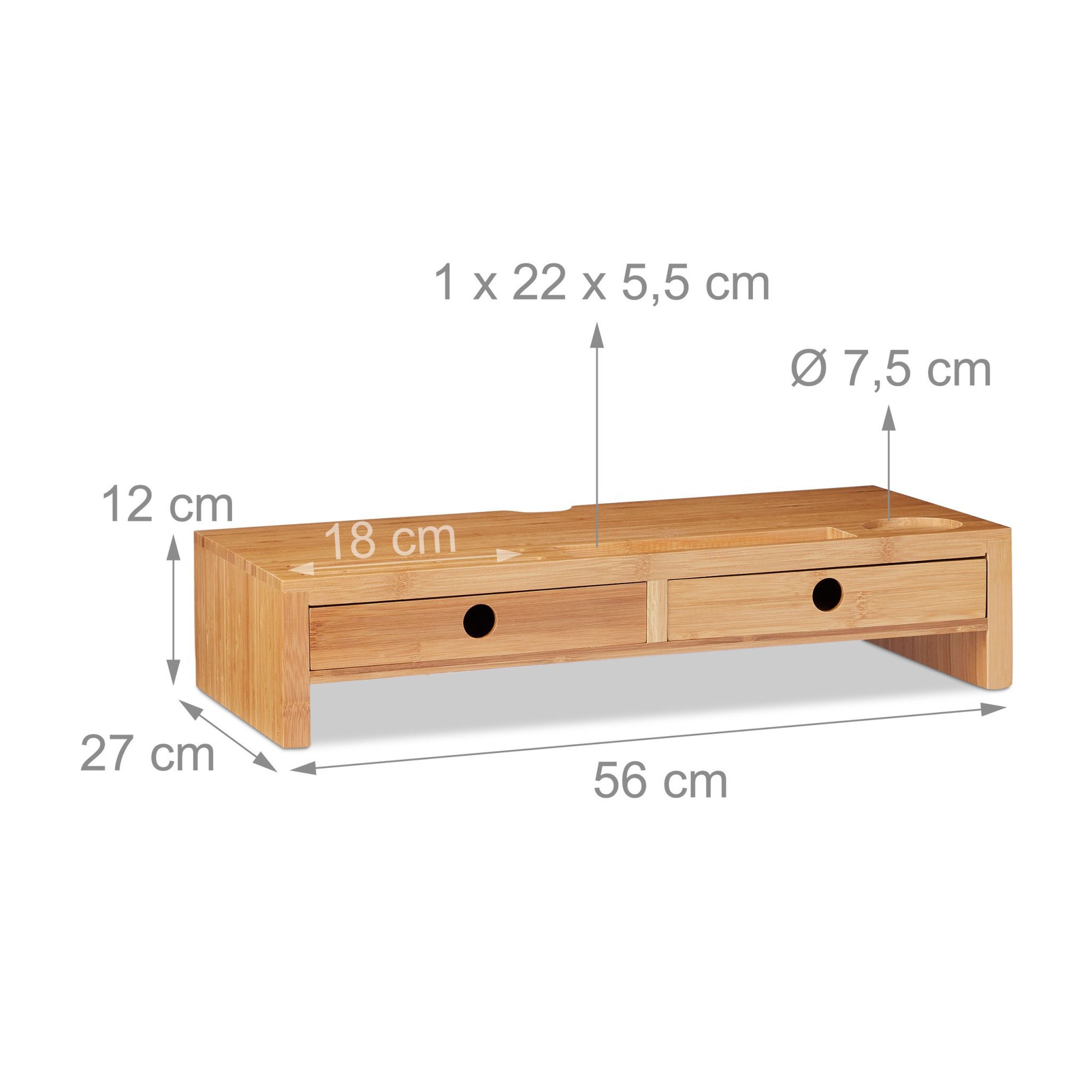 Support d'écran avec rangement