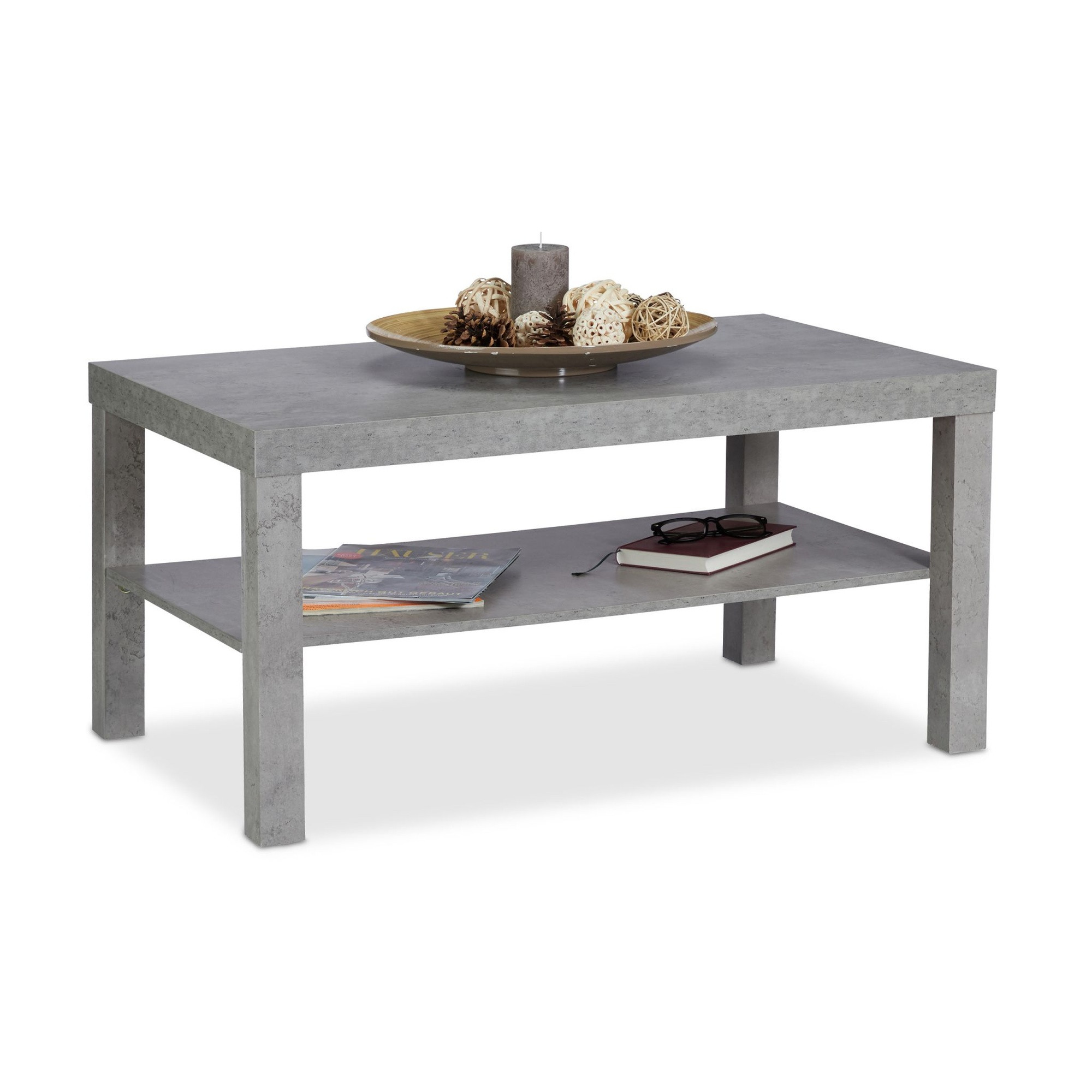 Table basse aspect béton