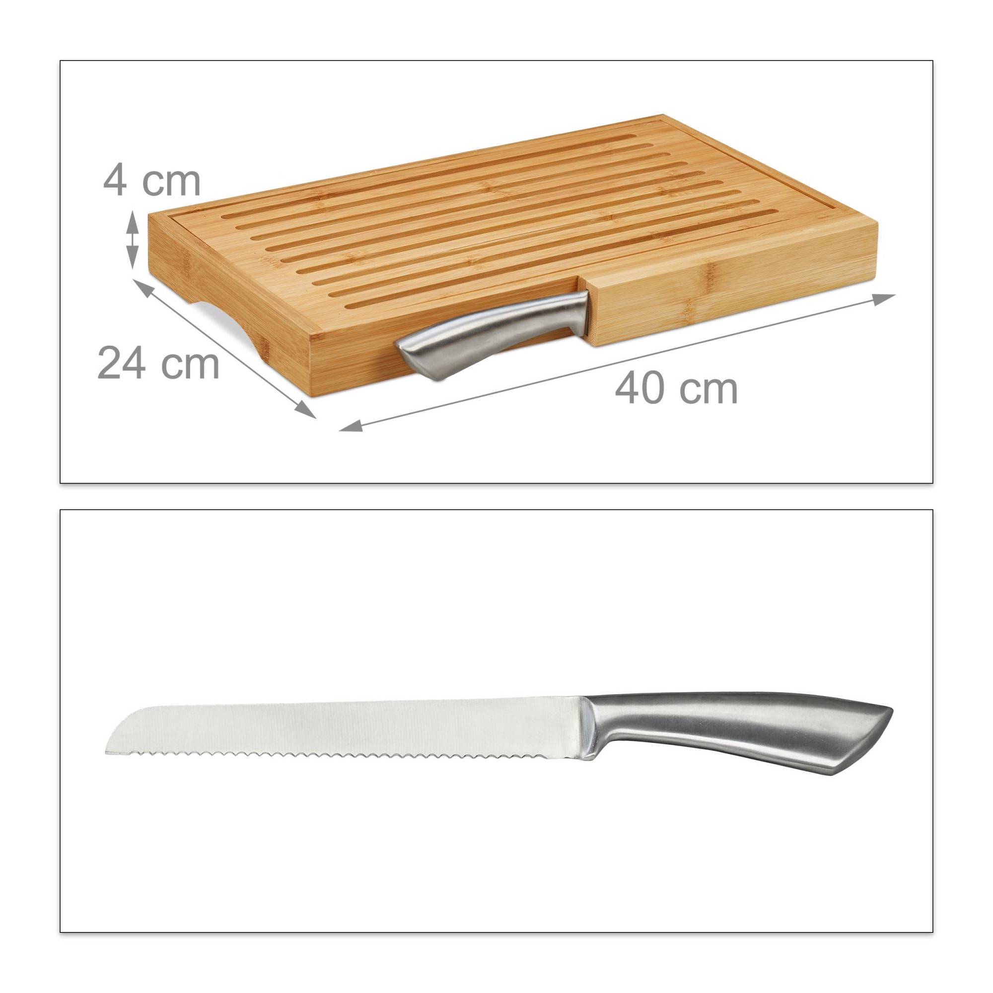 Tagliere per pane con coltello