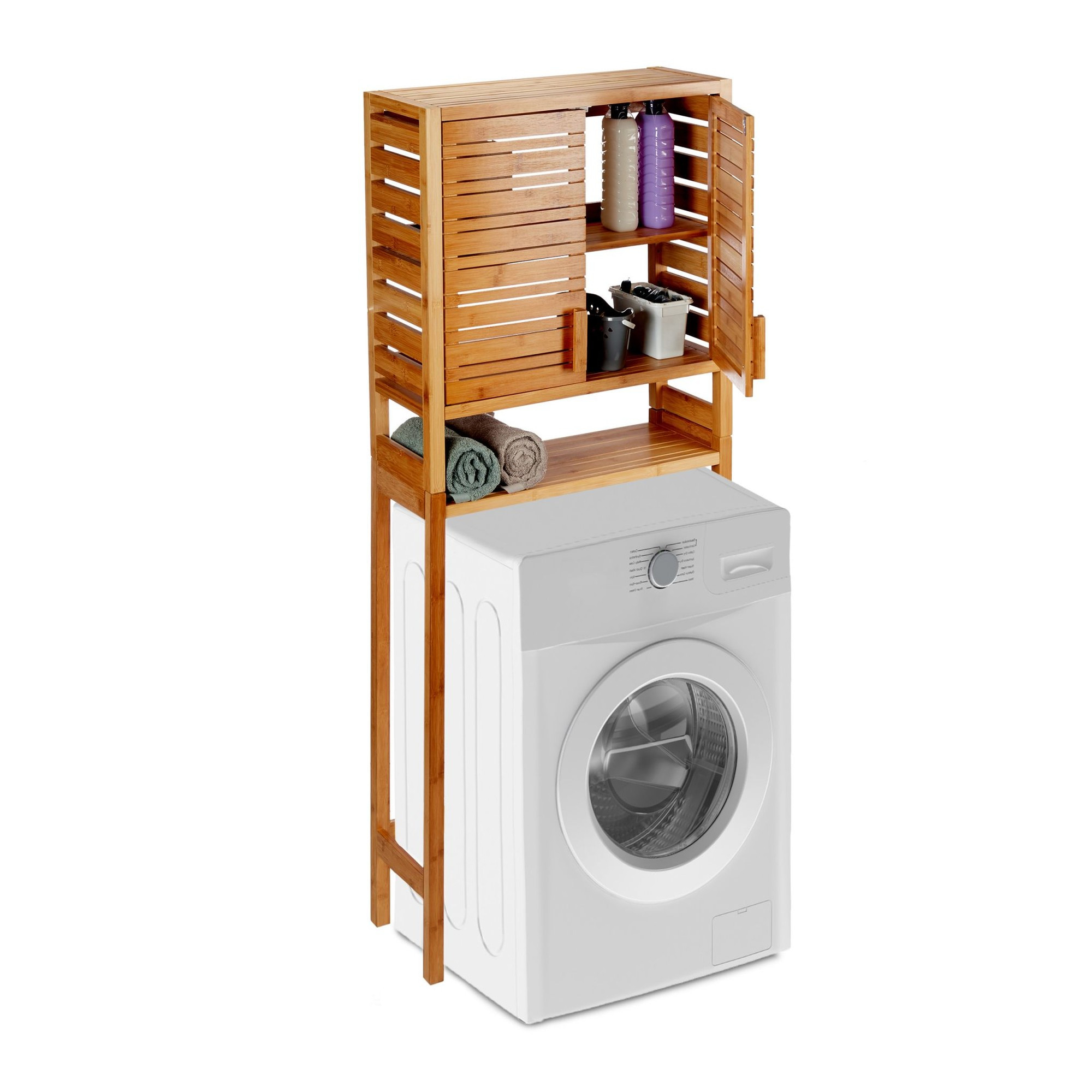 Wasmachinekast van bamboe