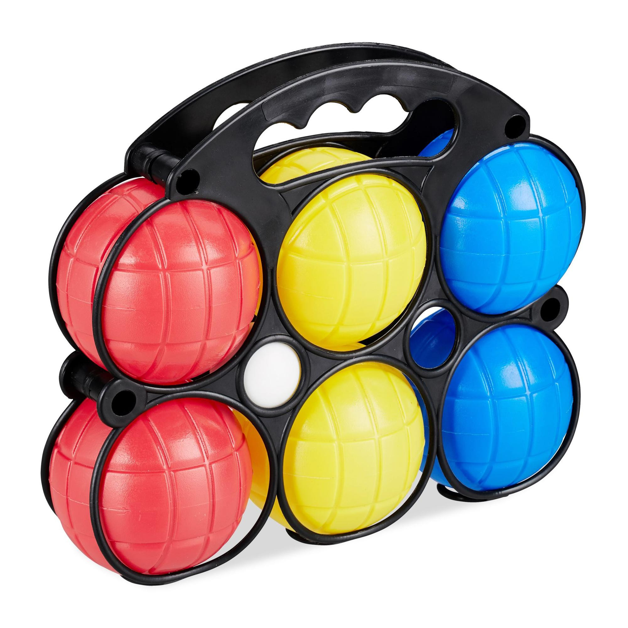 Juego de bochas con 6 bolas.