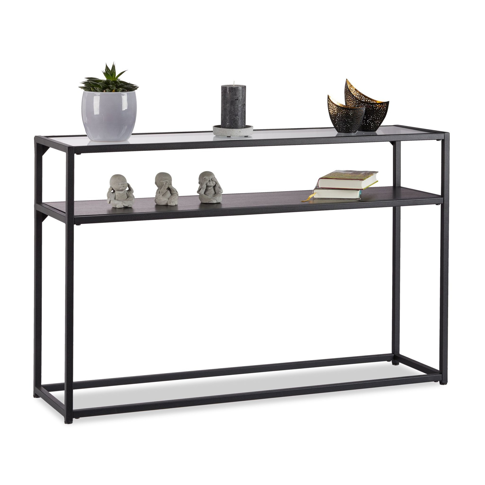Mesa de console vidro metal