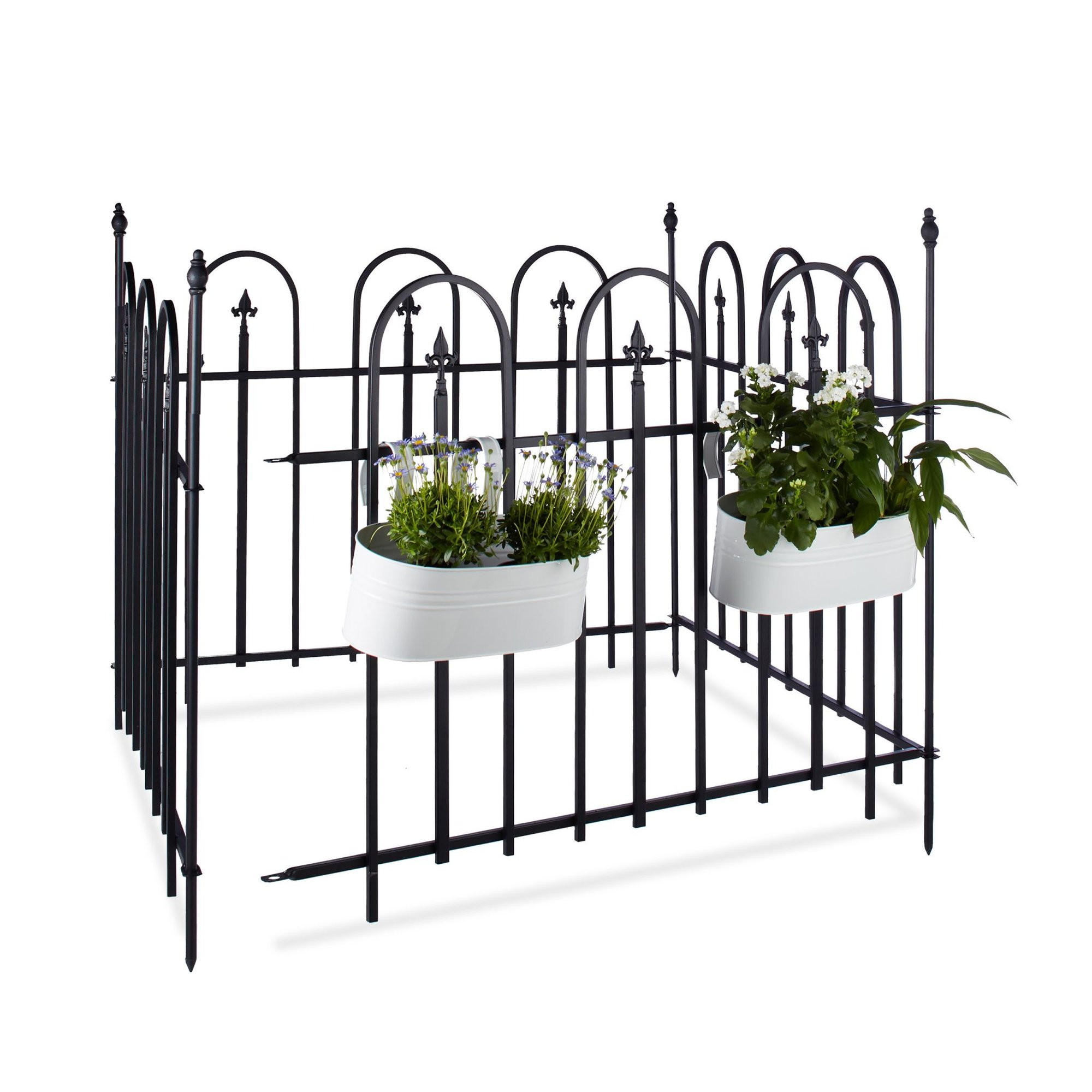 Gartenzaun Metall 4er Set