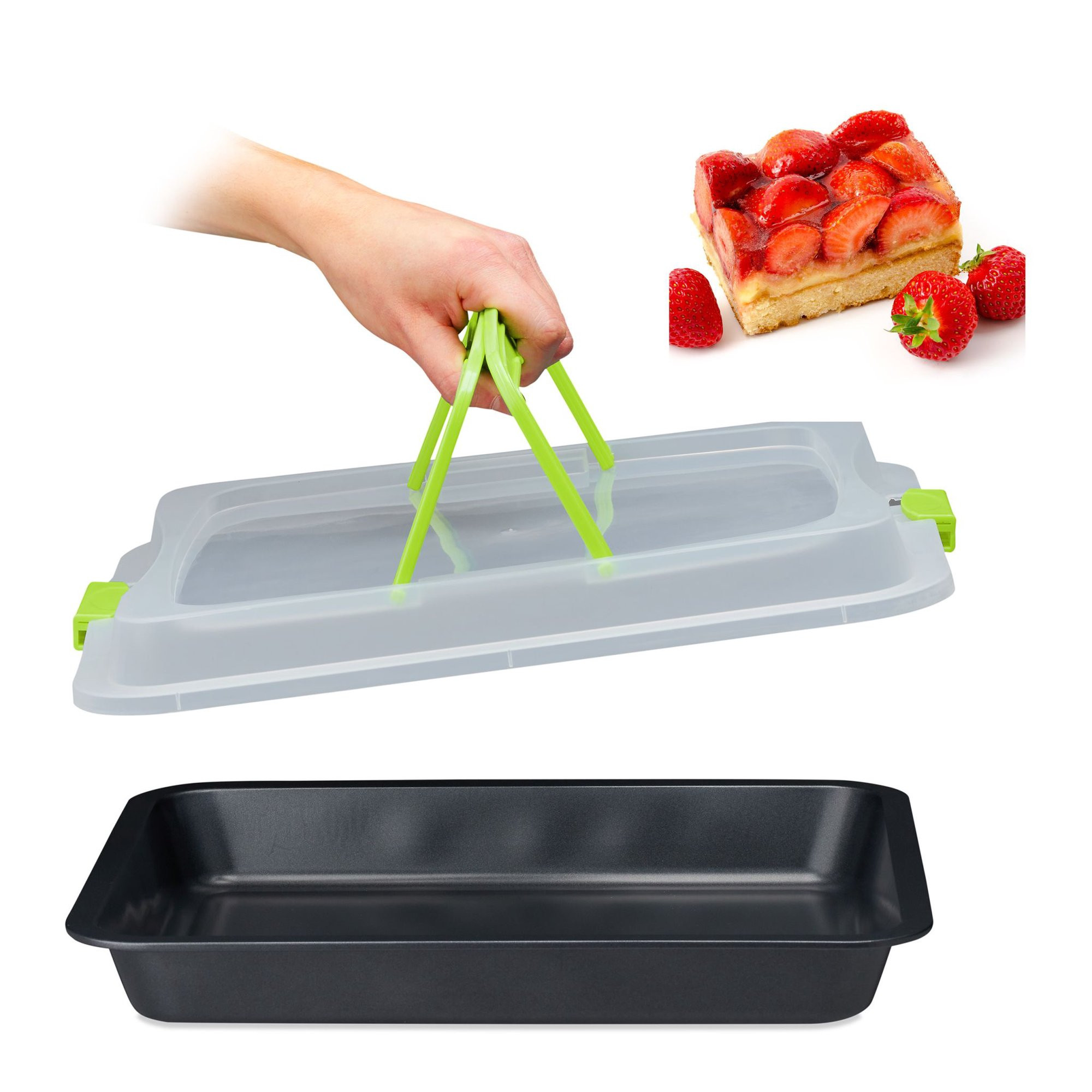 Backblech mit Deckel, 3-in-1