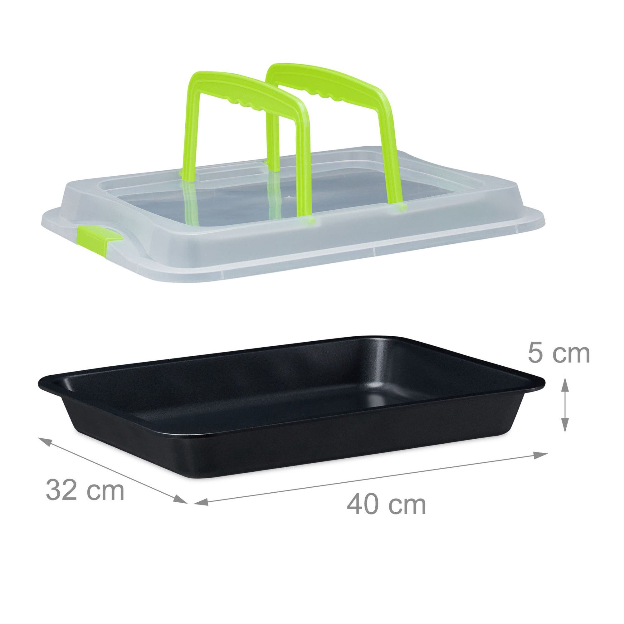 Backblech mit Deckel, 3-in-1