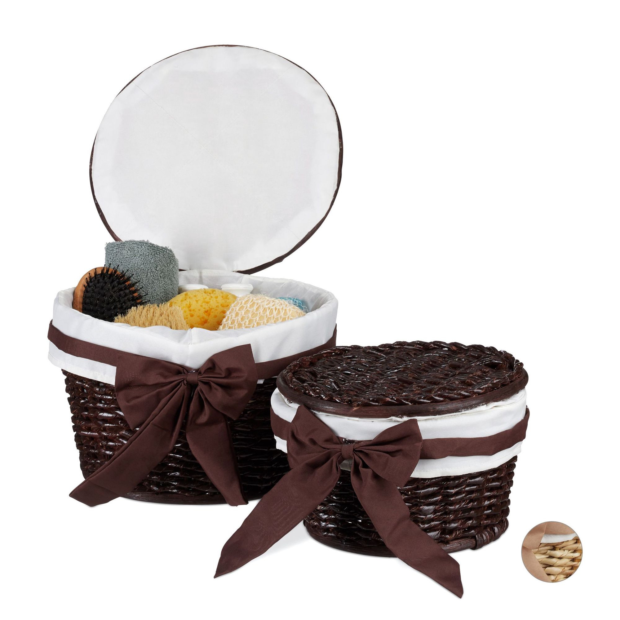 Set di 2 cestini da bagno