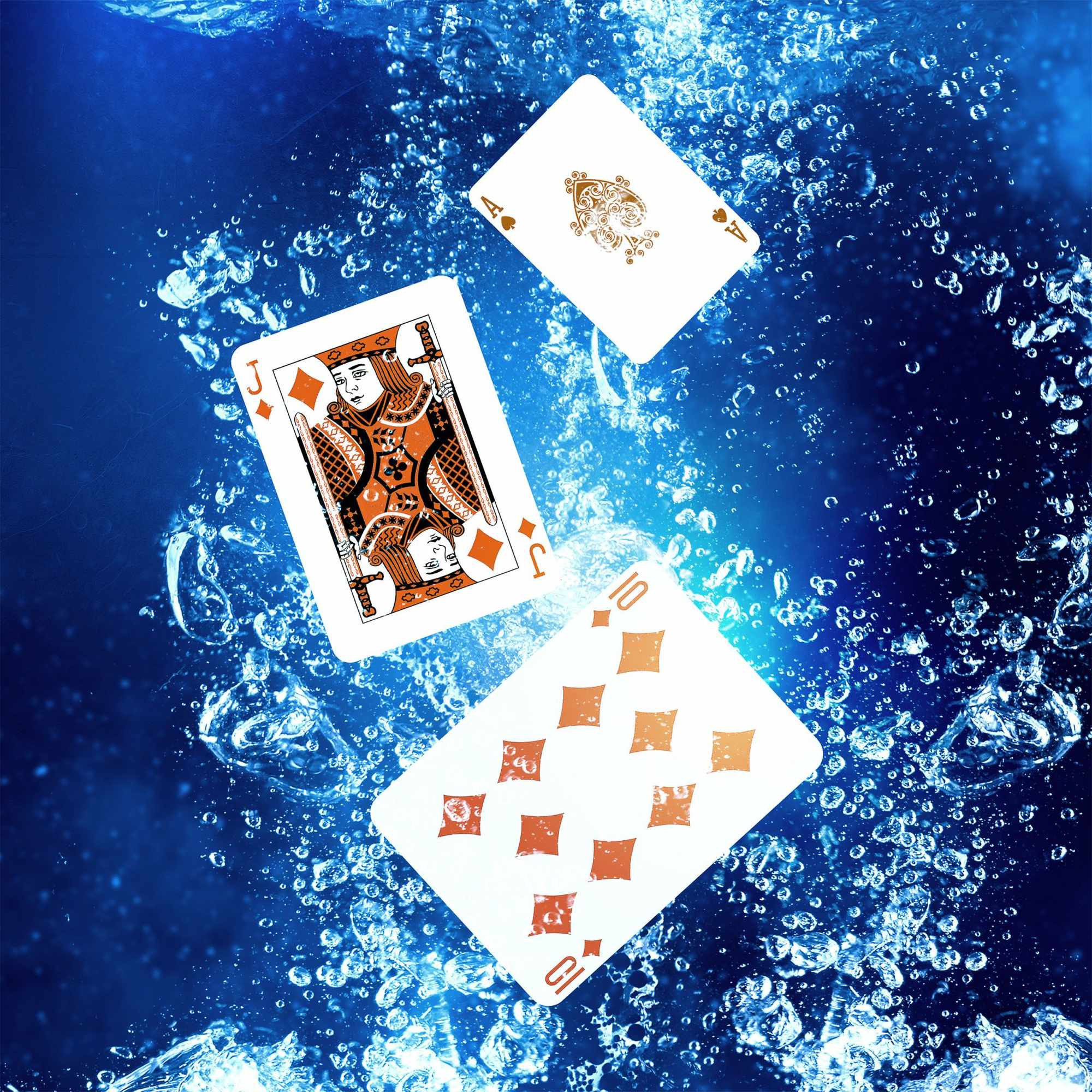 Cartas de póquer de plástico impermeables