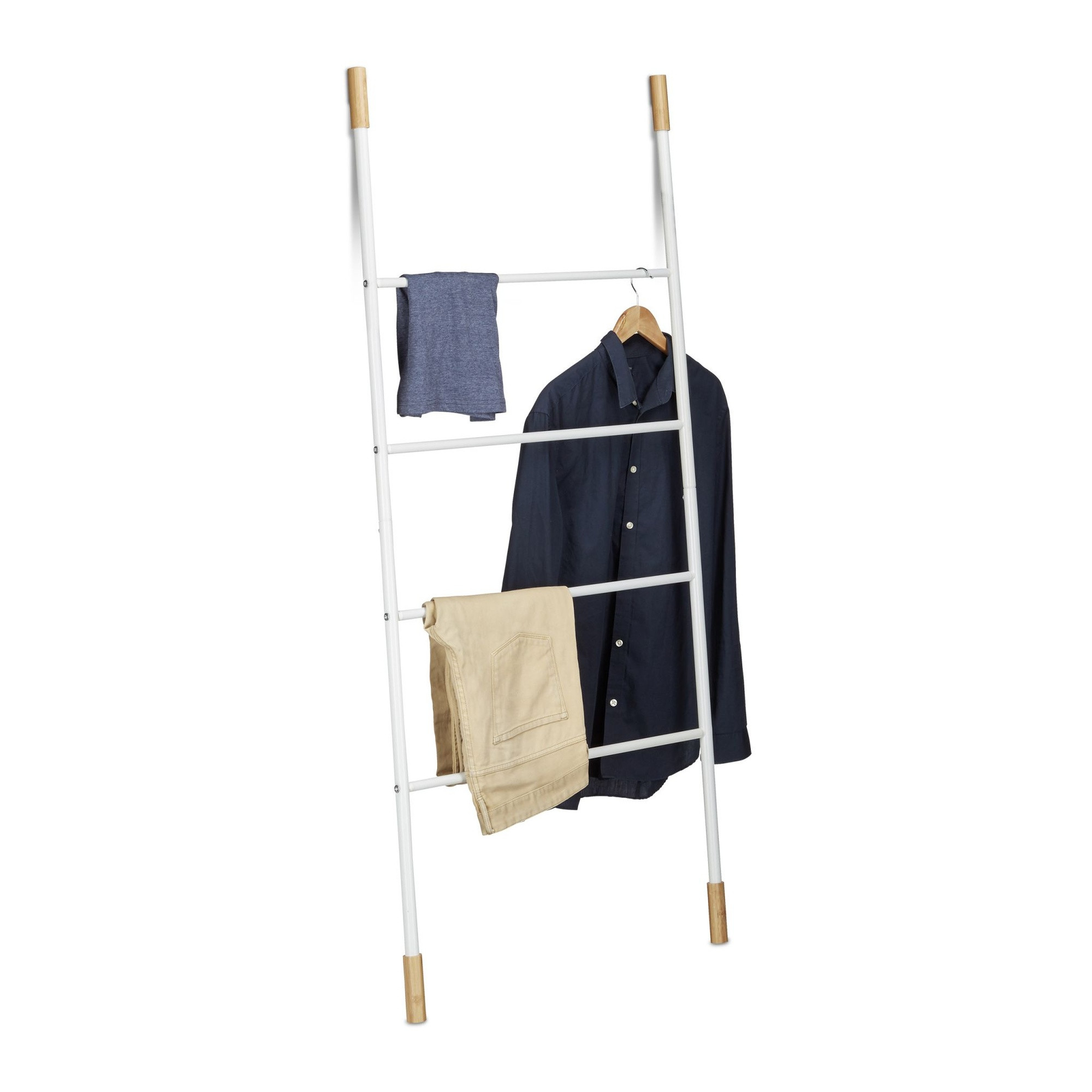 Escada para cabide branca