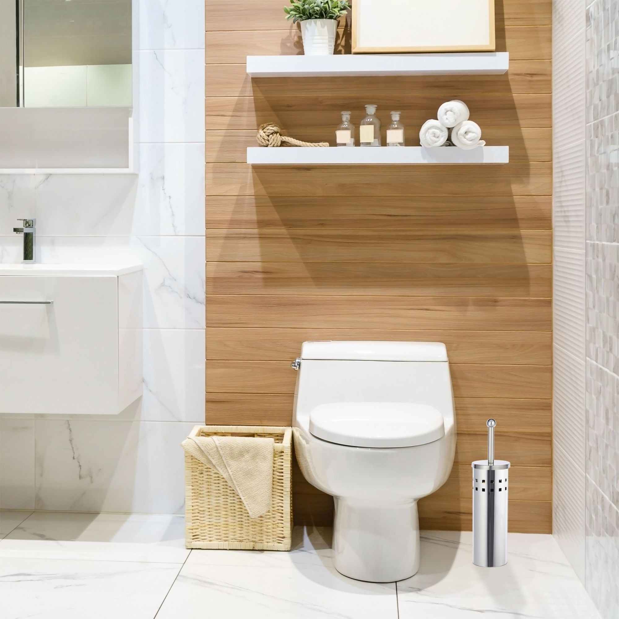 WC-Sitz Edelstahl rund
