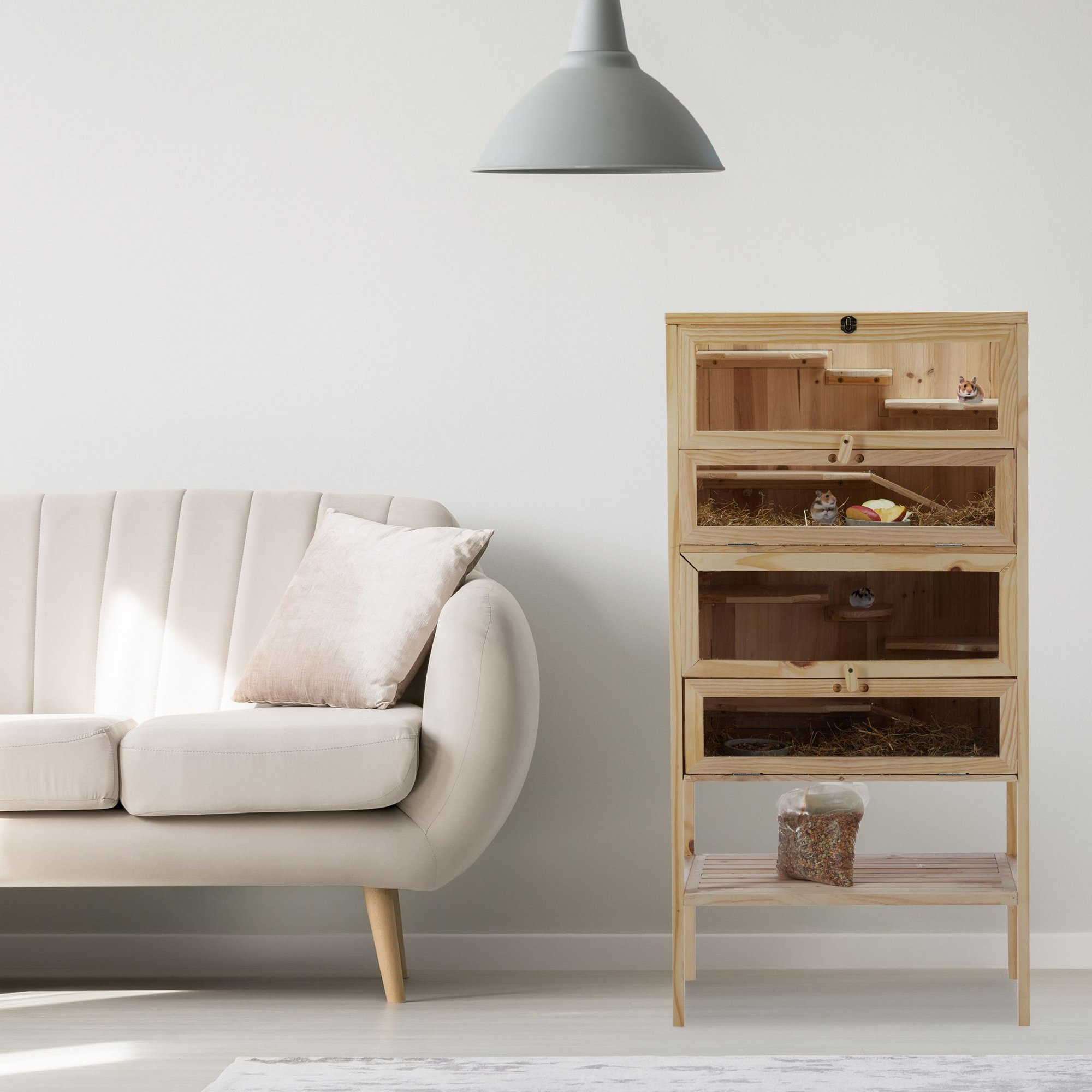 Cage à hamsters en bois