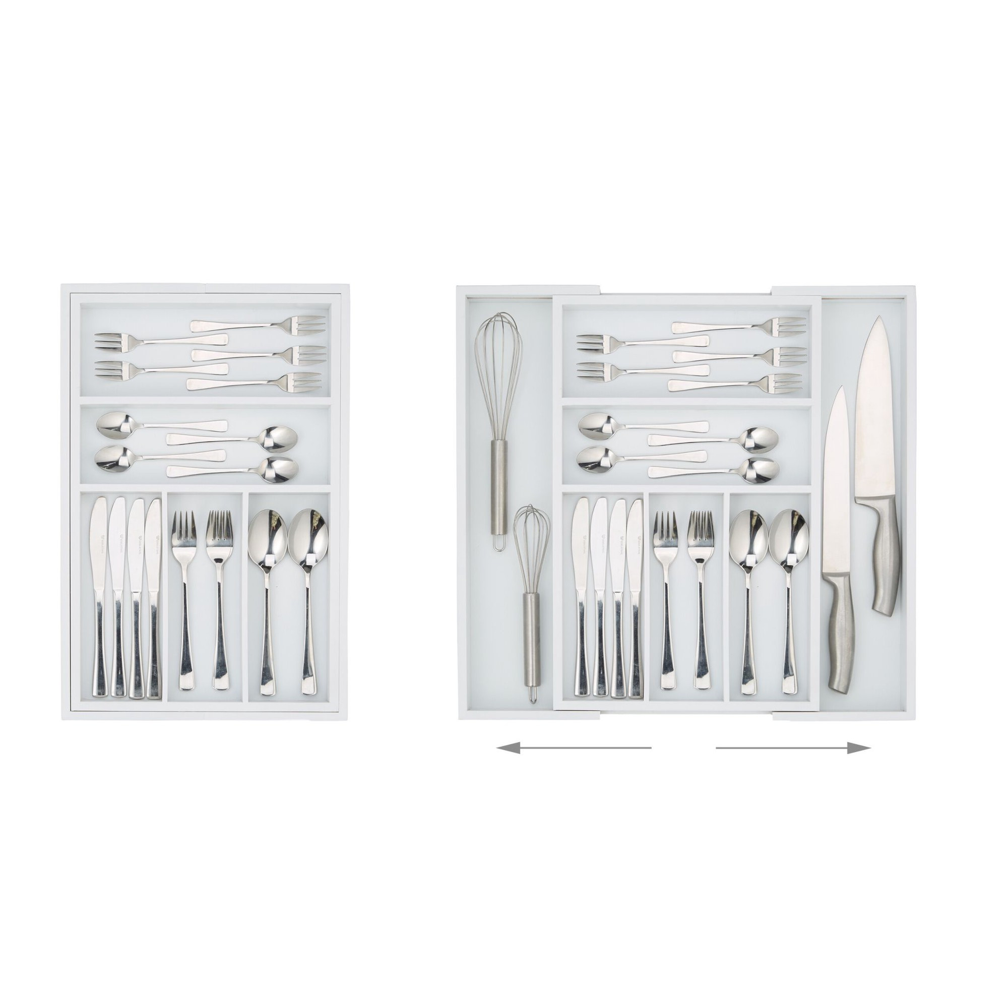 Range-couverts en bambou blanc