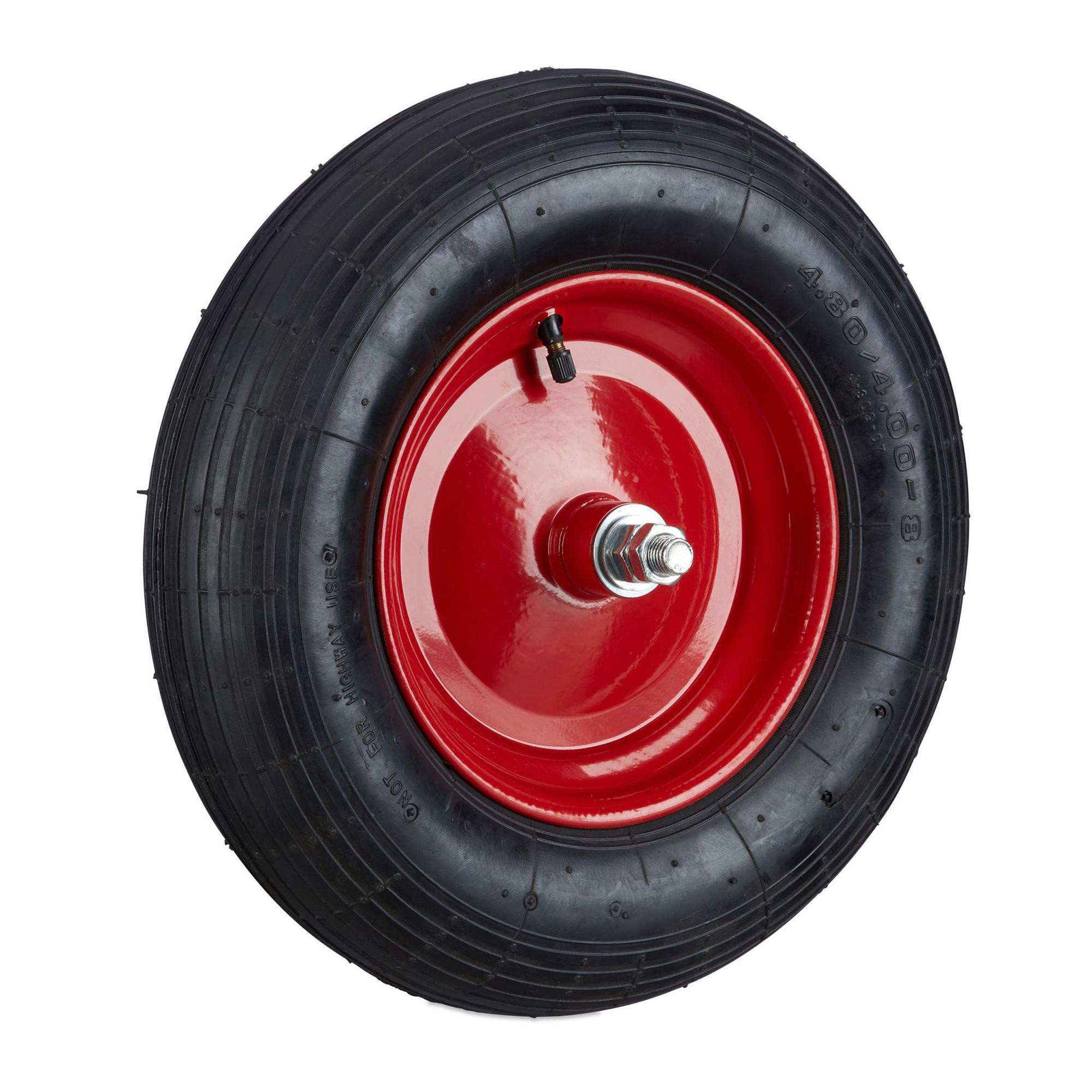 Rodas para carrinho de mão com pneus e eixo