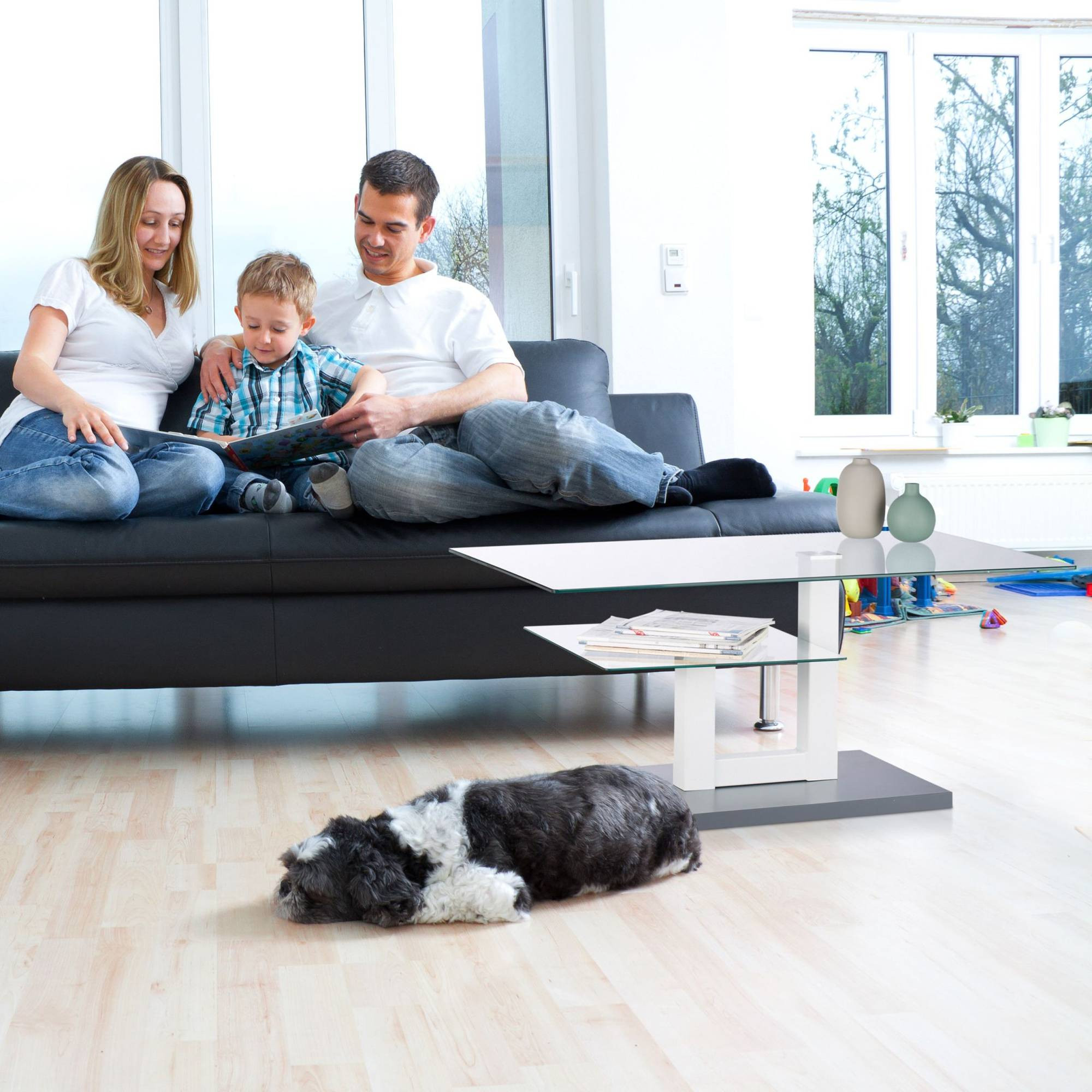 Table basse en verre
