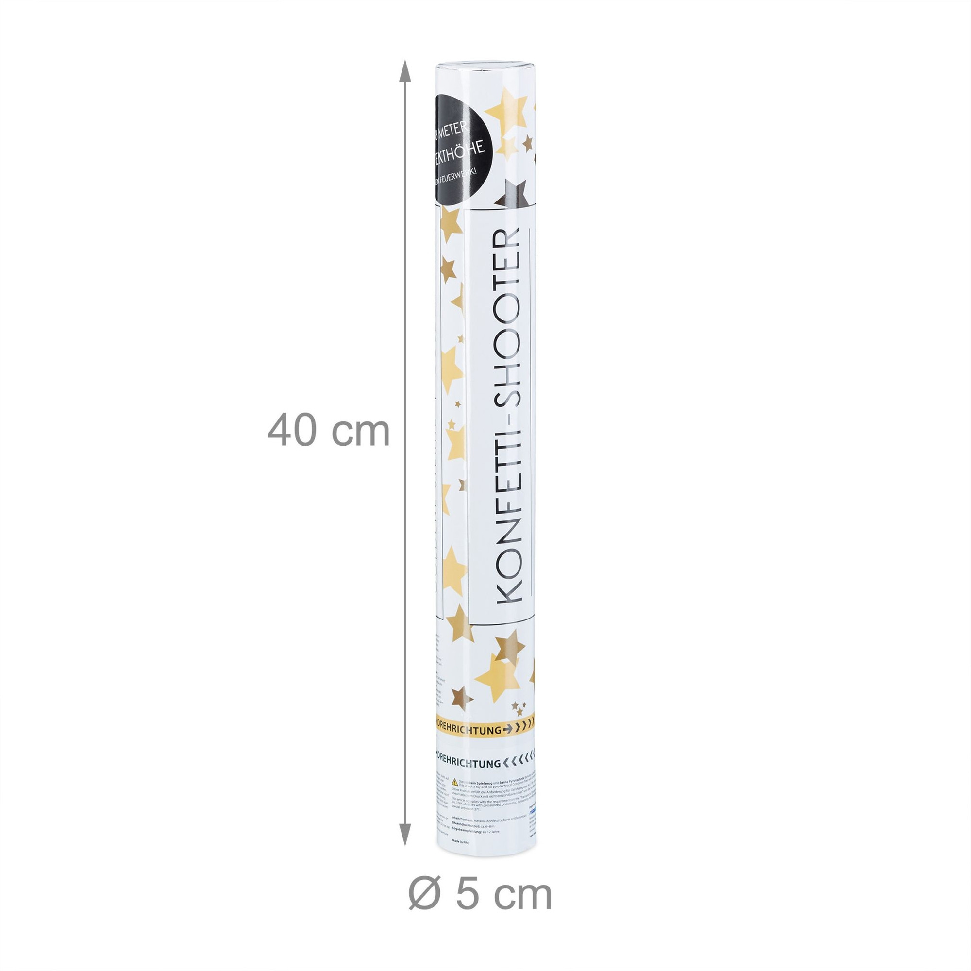 Confettikanon gouden sterren