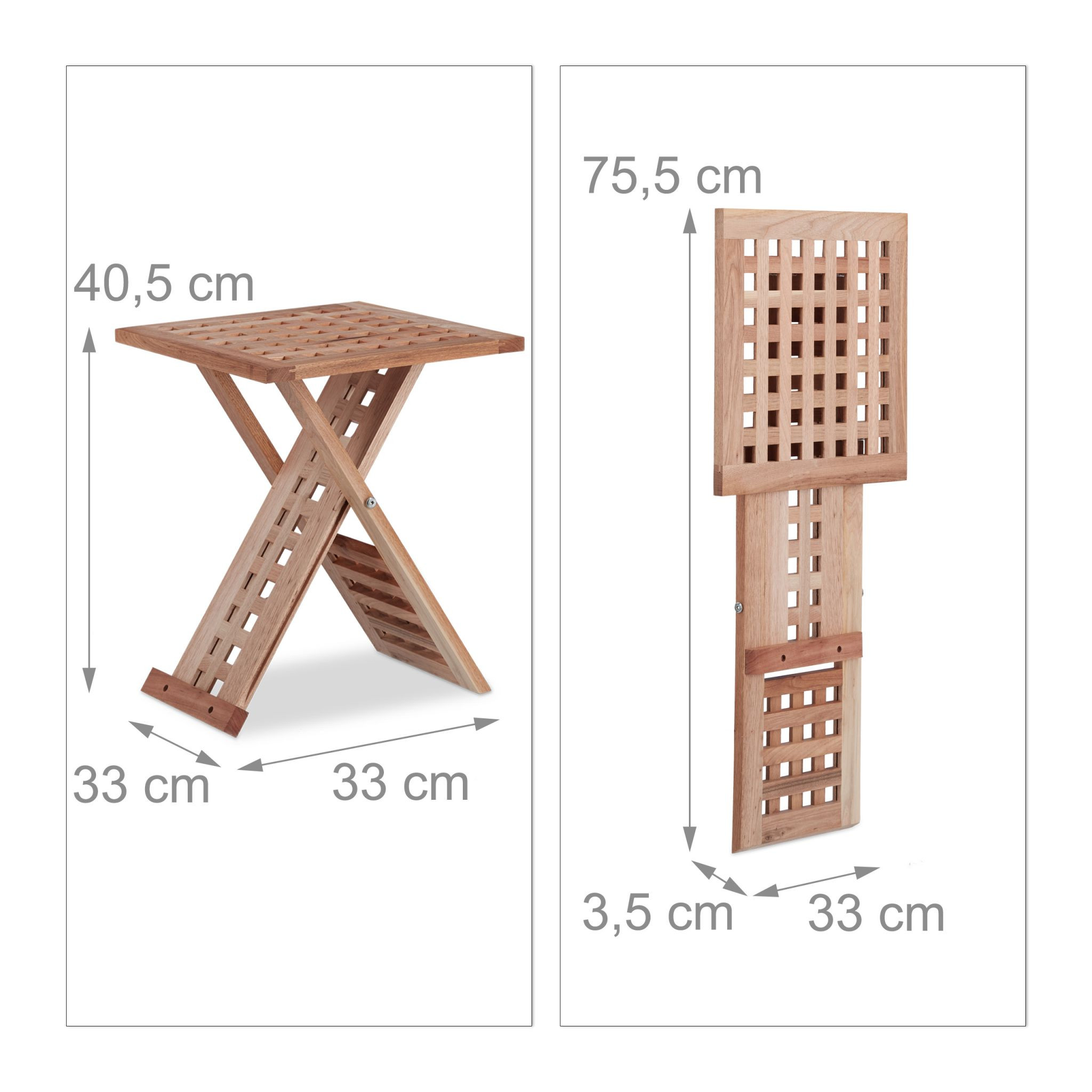 Table d'appoint pliable en noyer