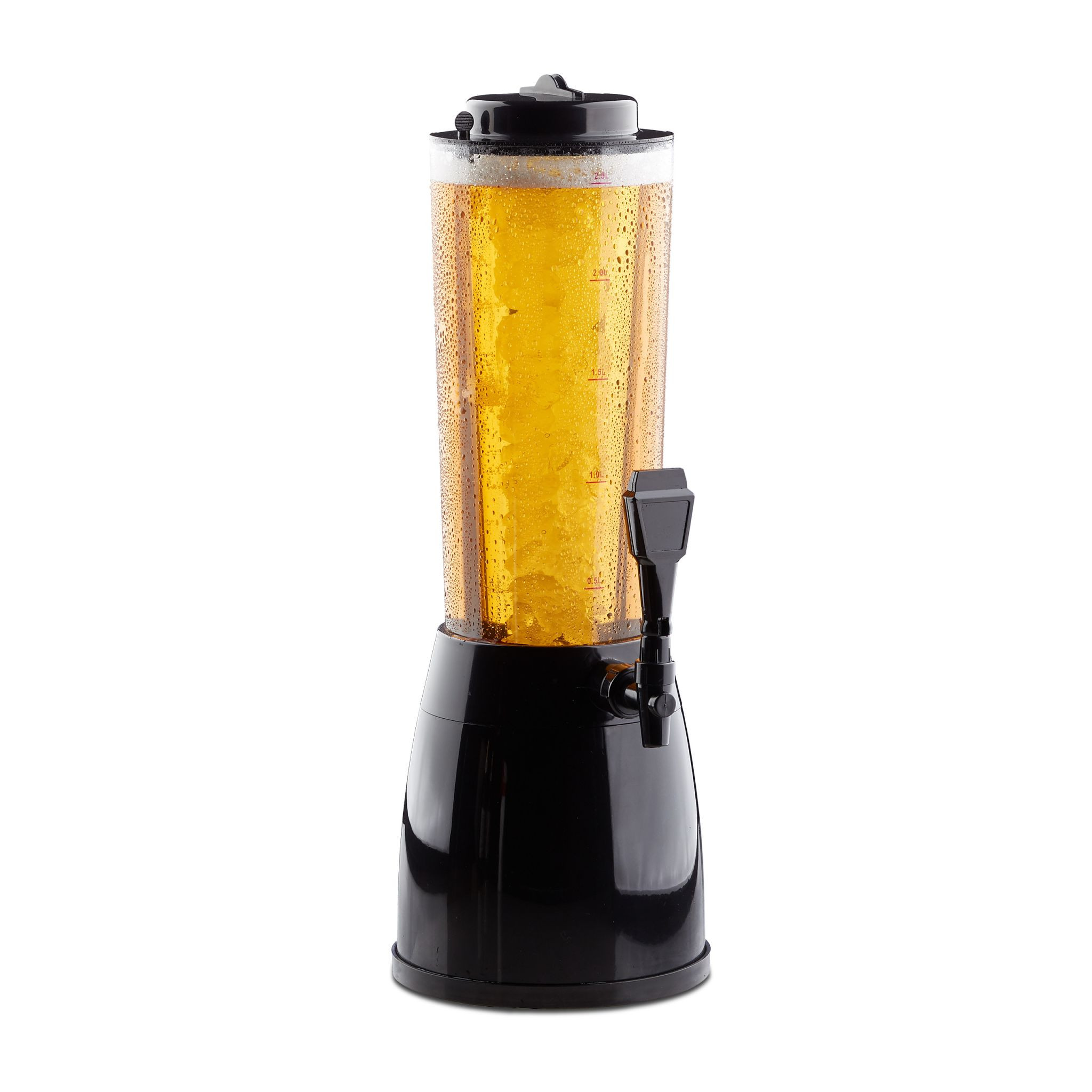 Beer column with tap