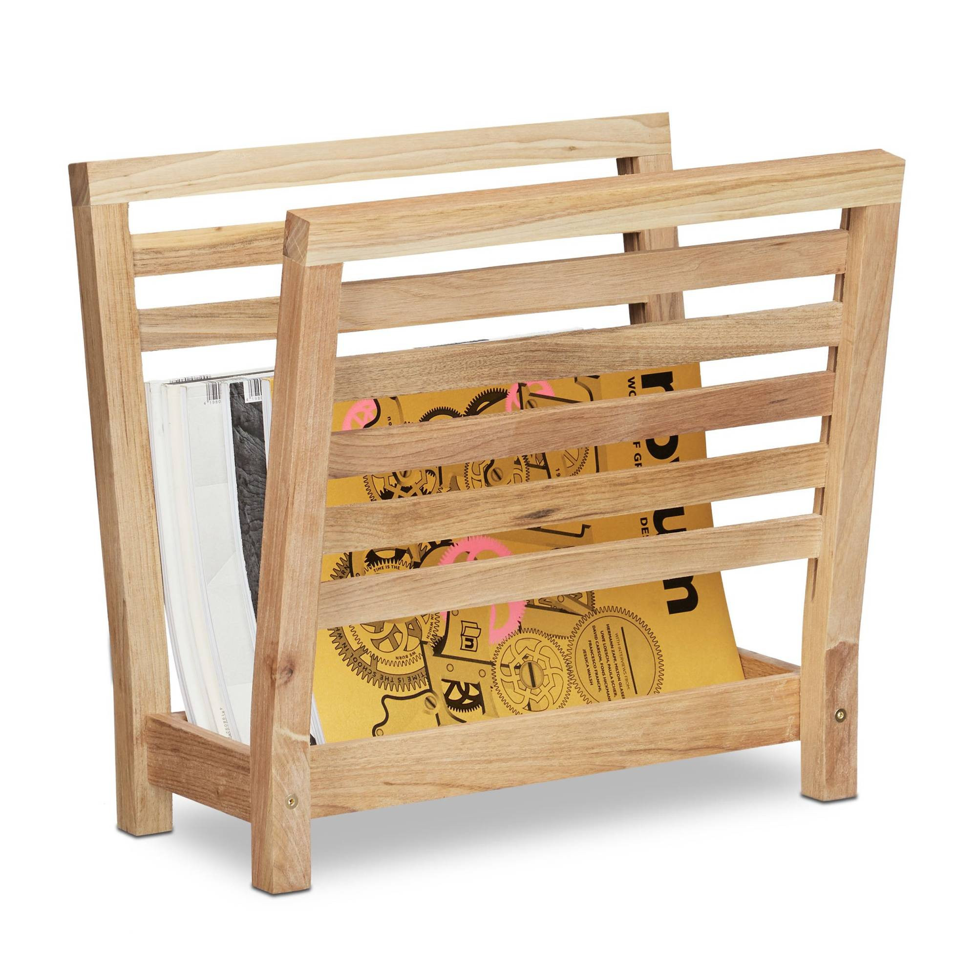 Newspaper stand walnut