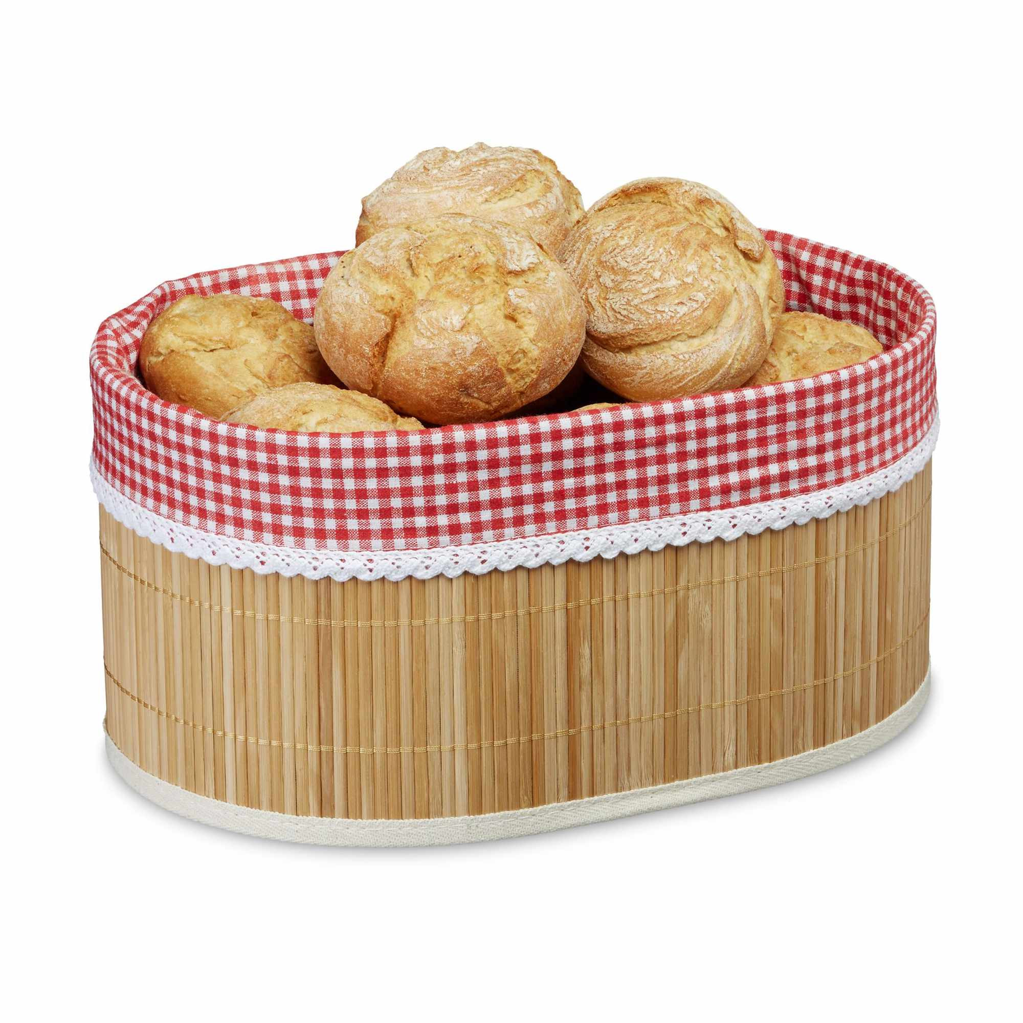 Cesta de pão de bambu