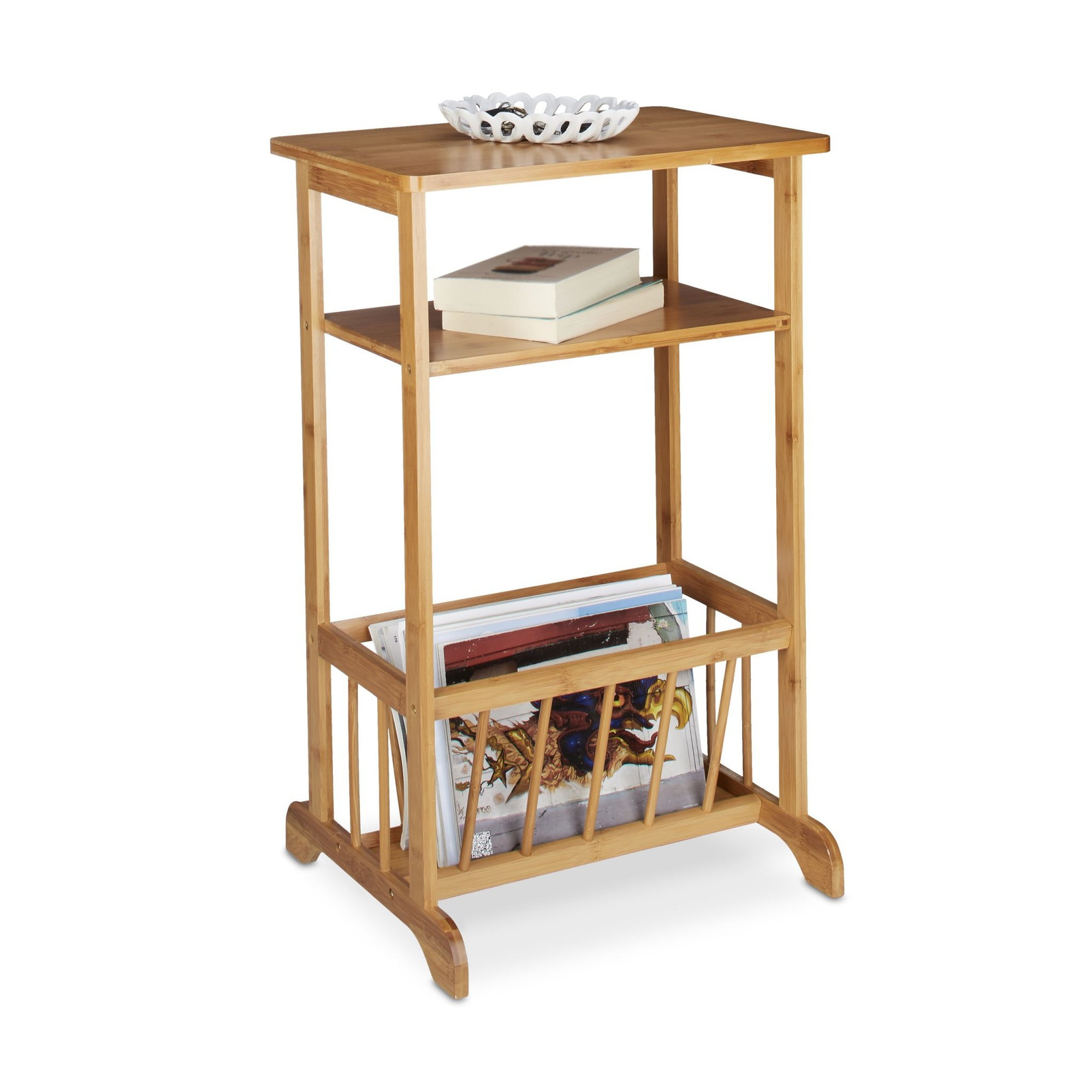 Side table with magazine rack