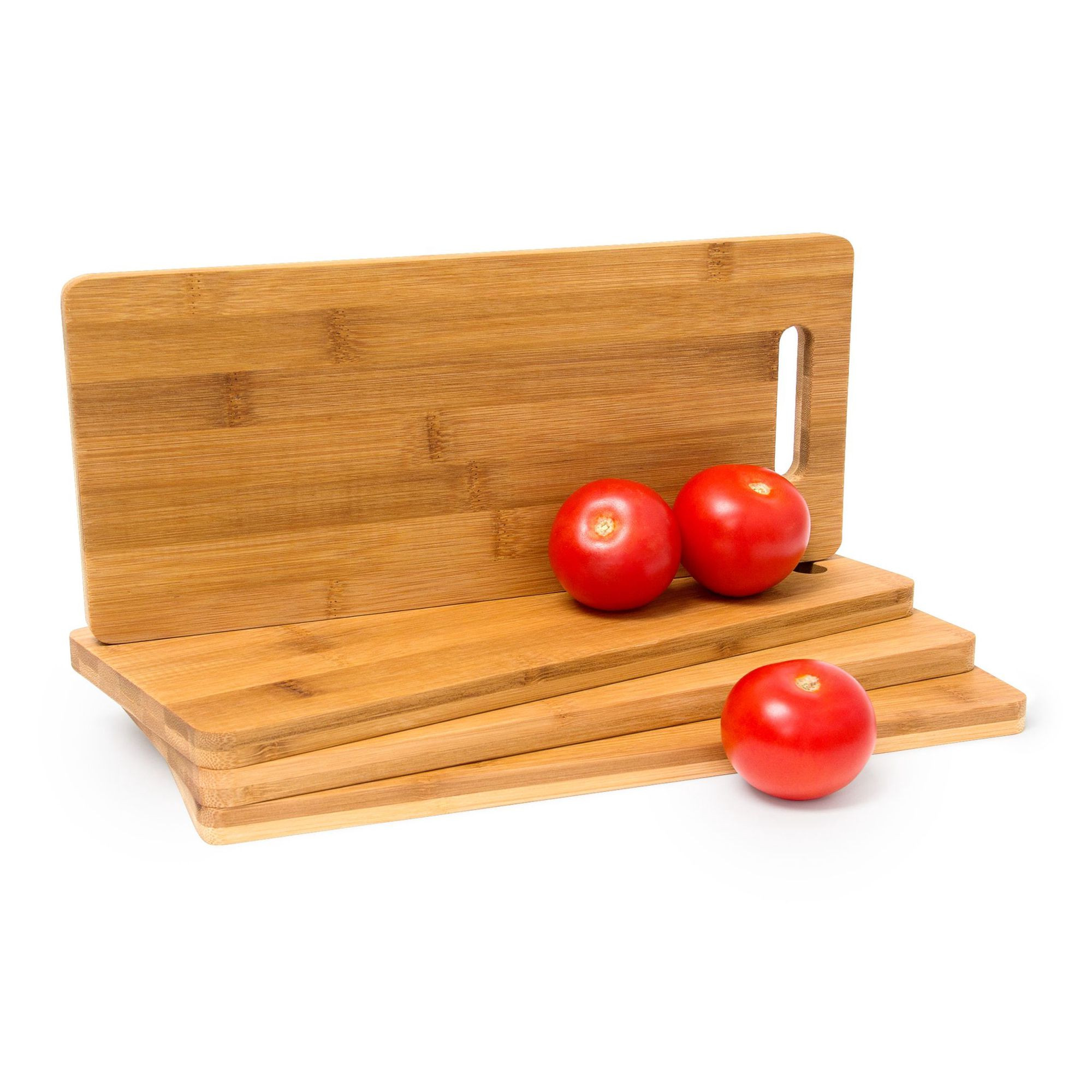 Conjunto de 4 tábuas de corte de bambu