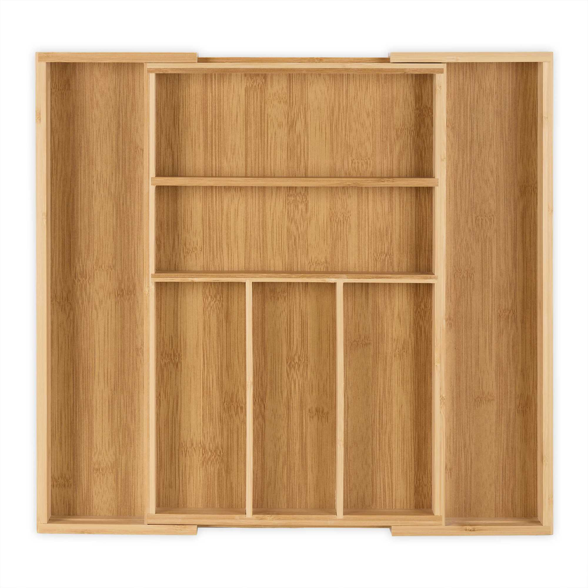 Extendable bamboo cutlery box size M
