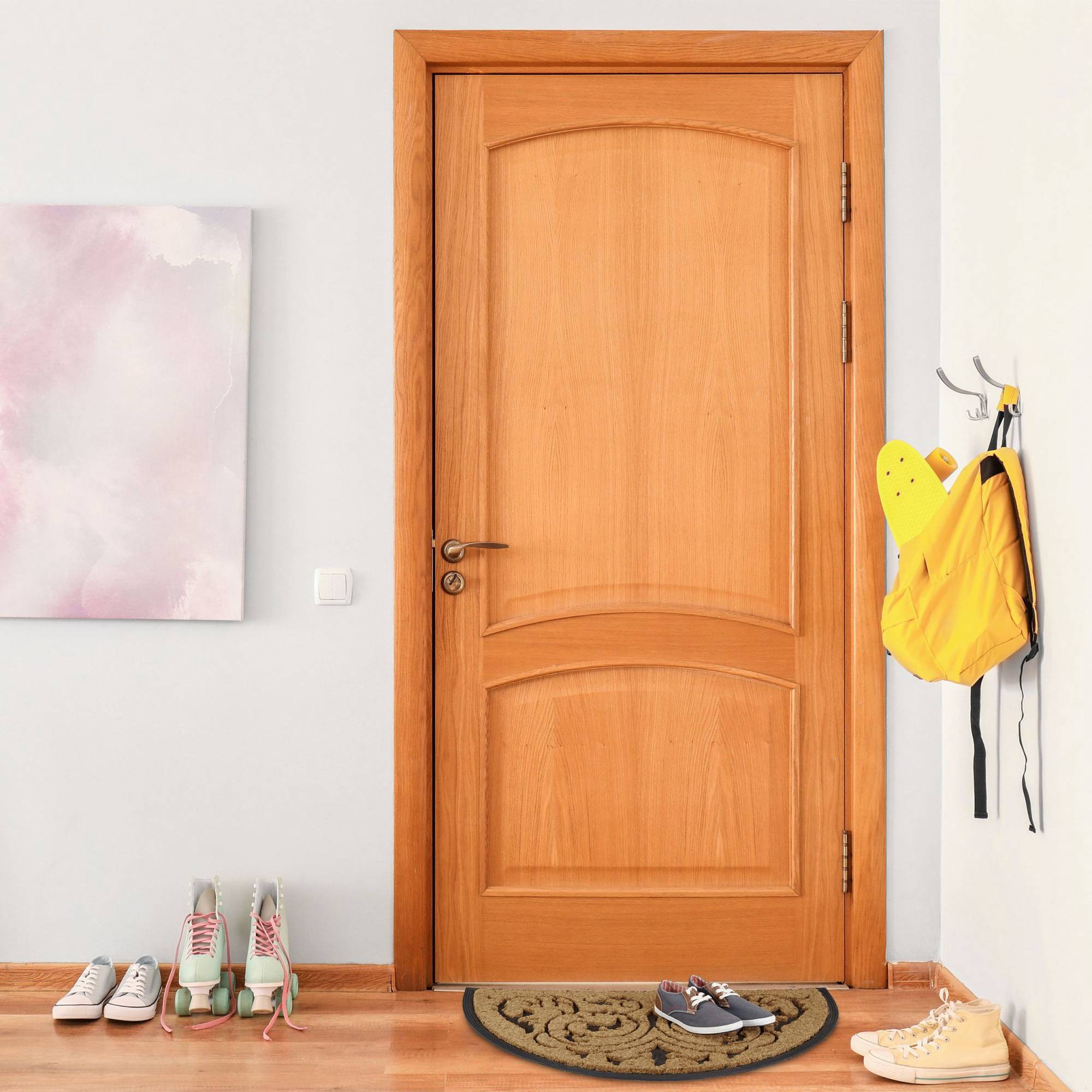 Felpudo coco semicircular 60x100 cm