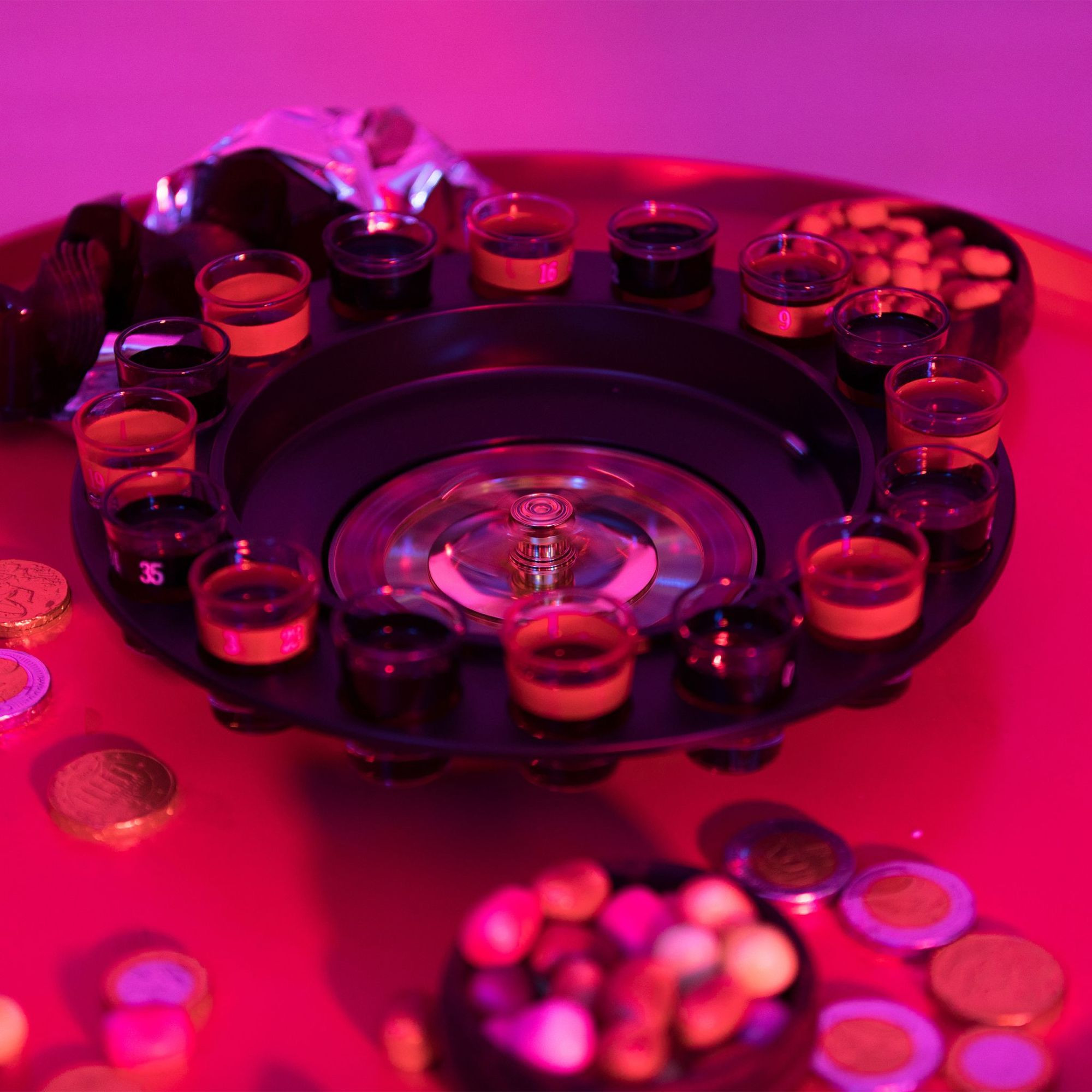 Jeu à boire à la roulette