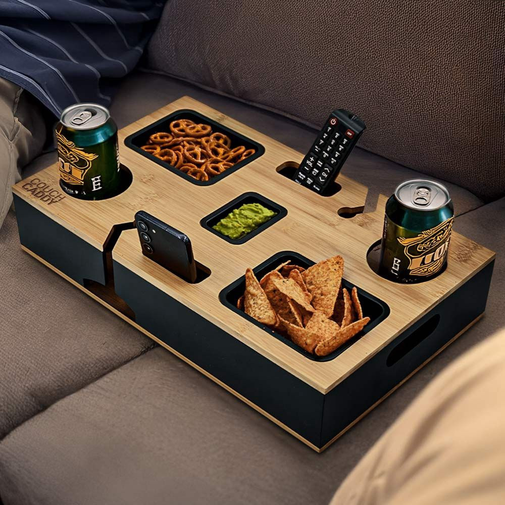 Sofa-Organizer mit Gläserhaltern und Handyfach