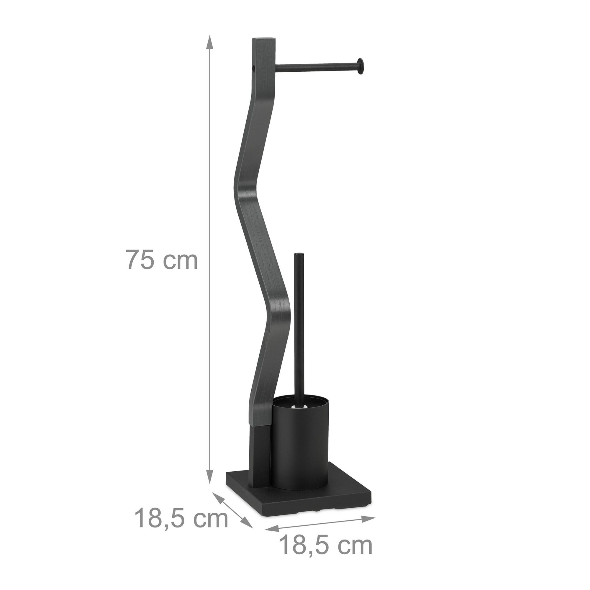 WC chair black/grey