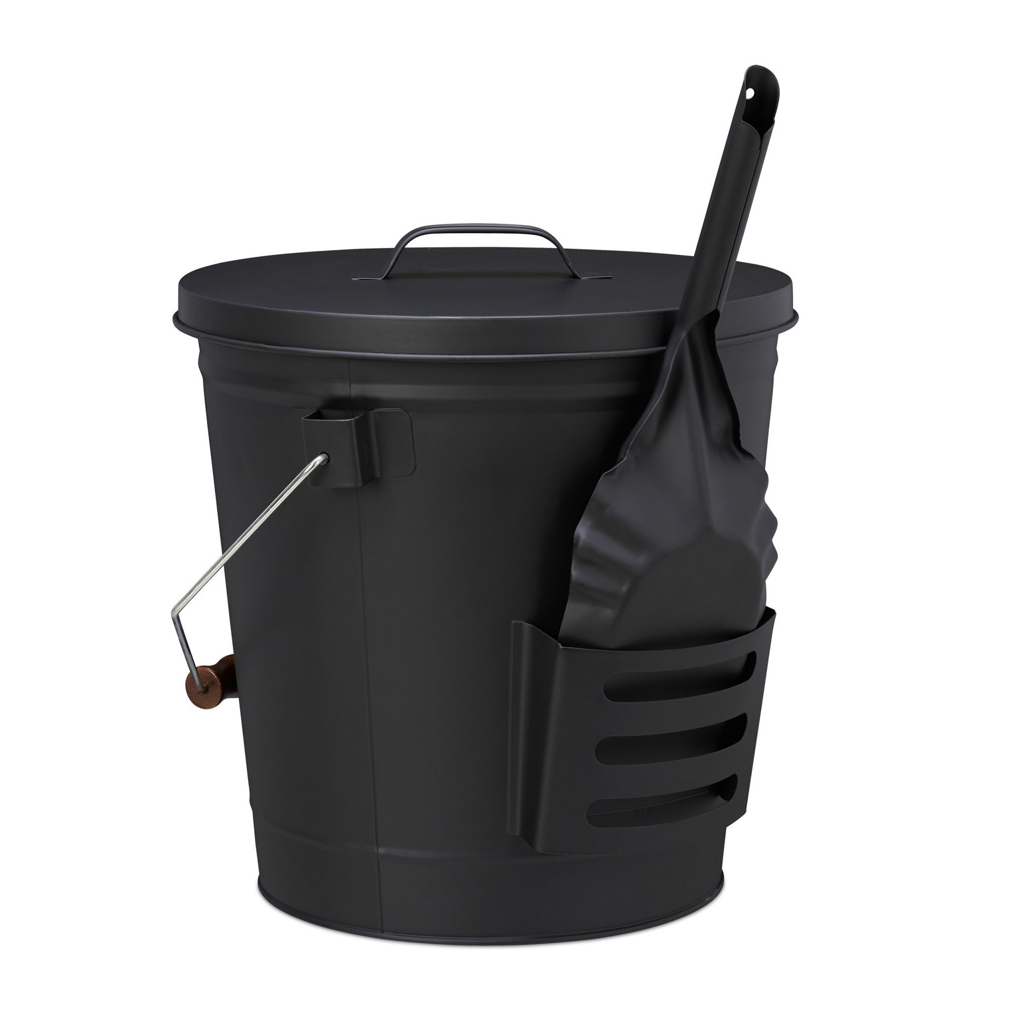 Asbak met deksel en schep