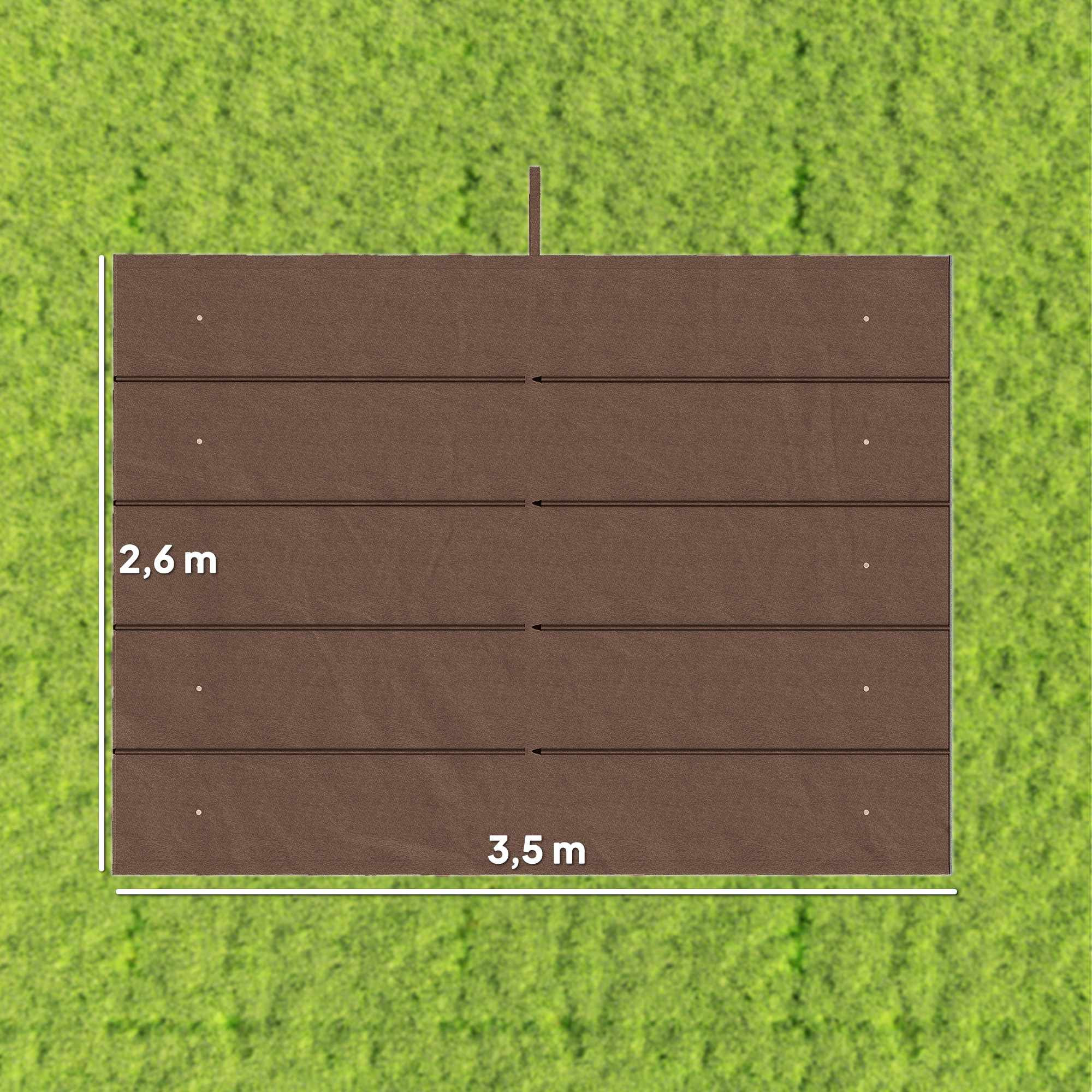 Retractable Pergola Replacement Canopy, 4x3m, Coffee, Polyester