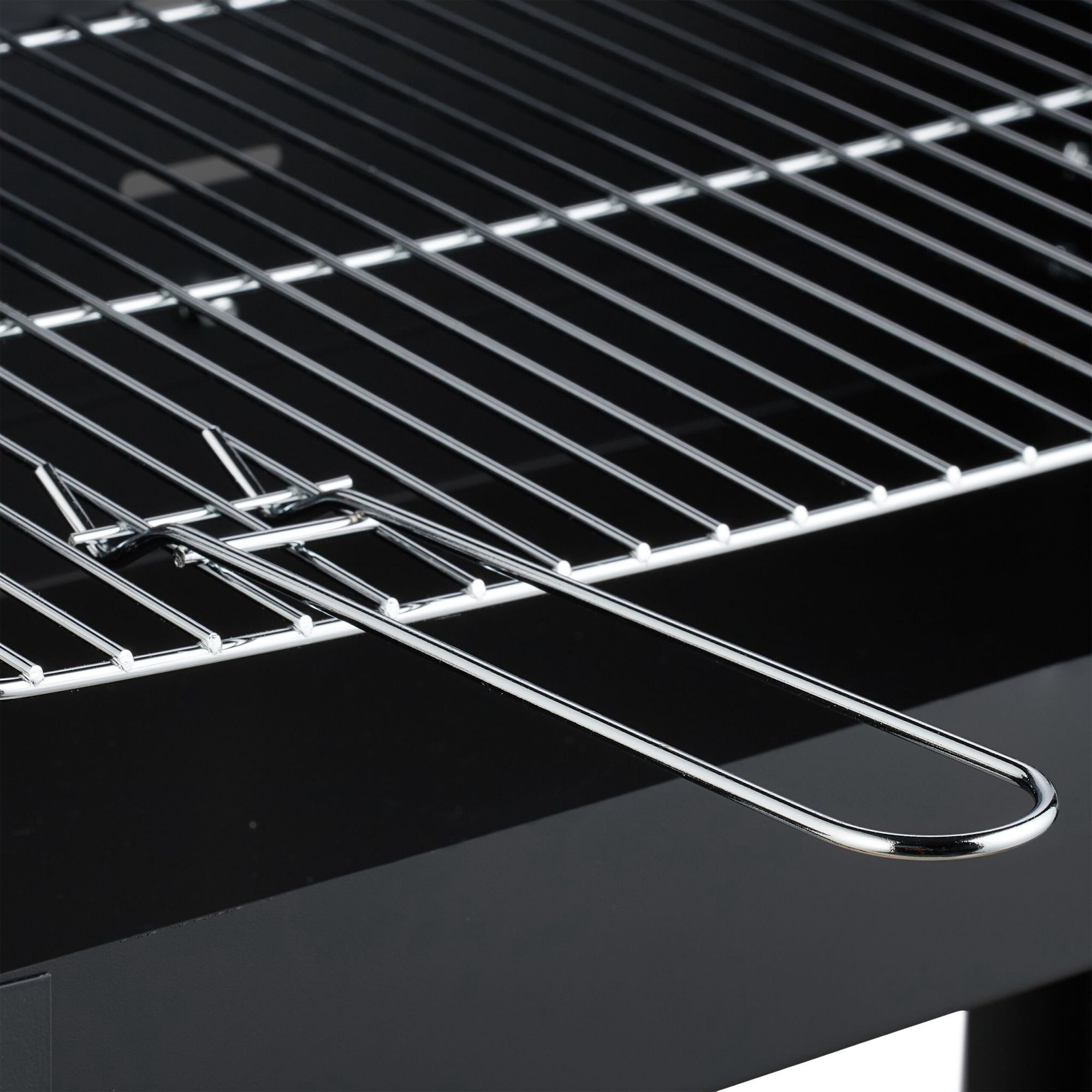 Carrello per barbecue mobile con ripiani e ruote