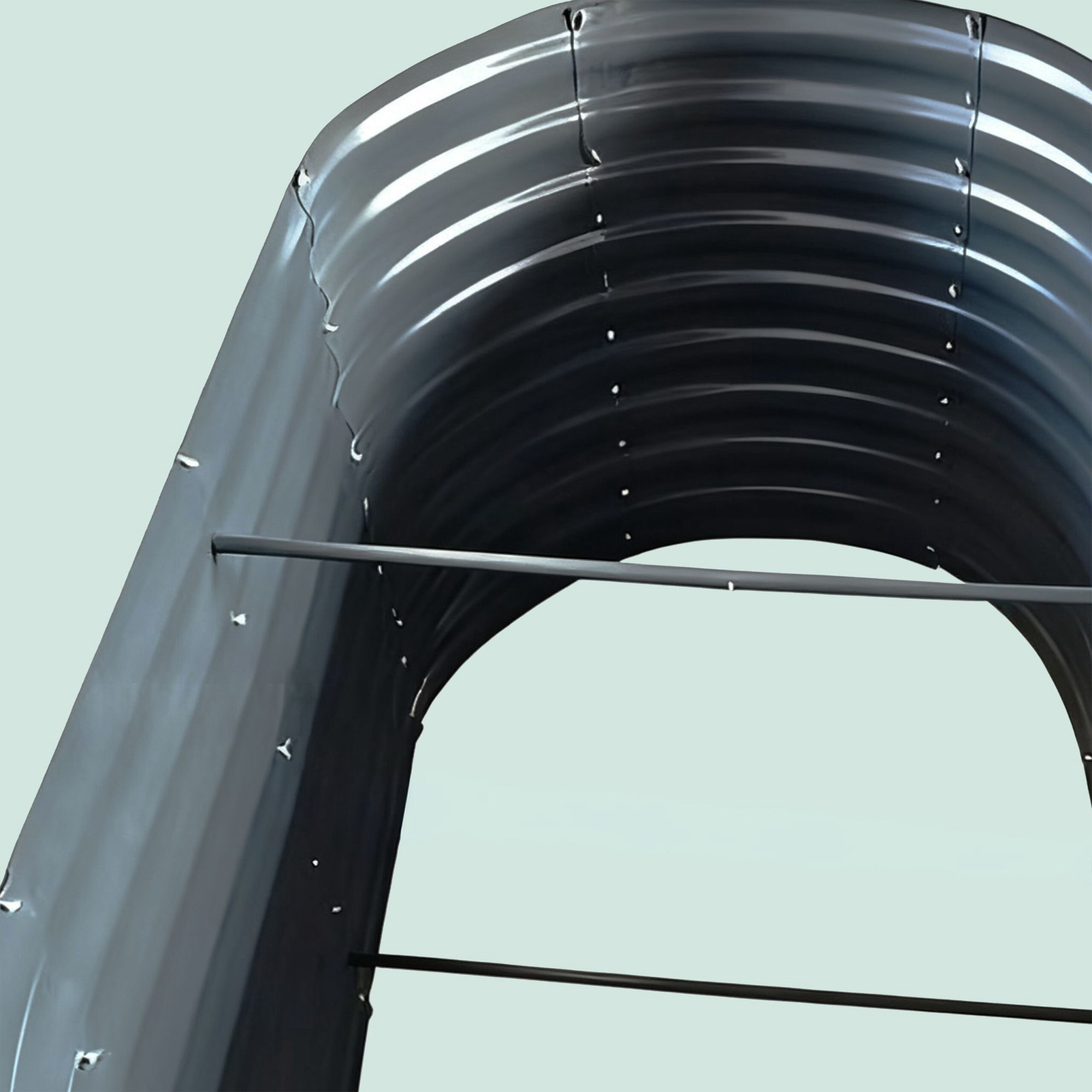 Jardinera metálica semicircular – Macetero elevado