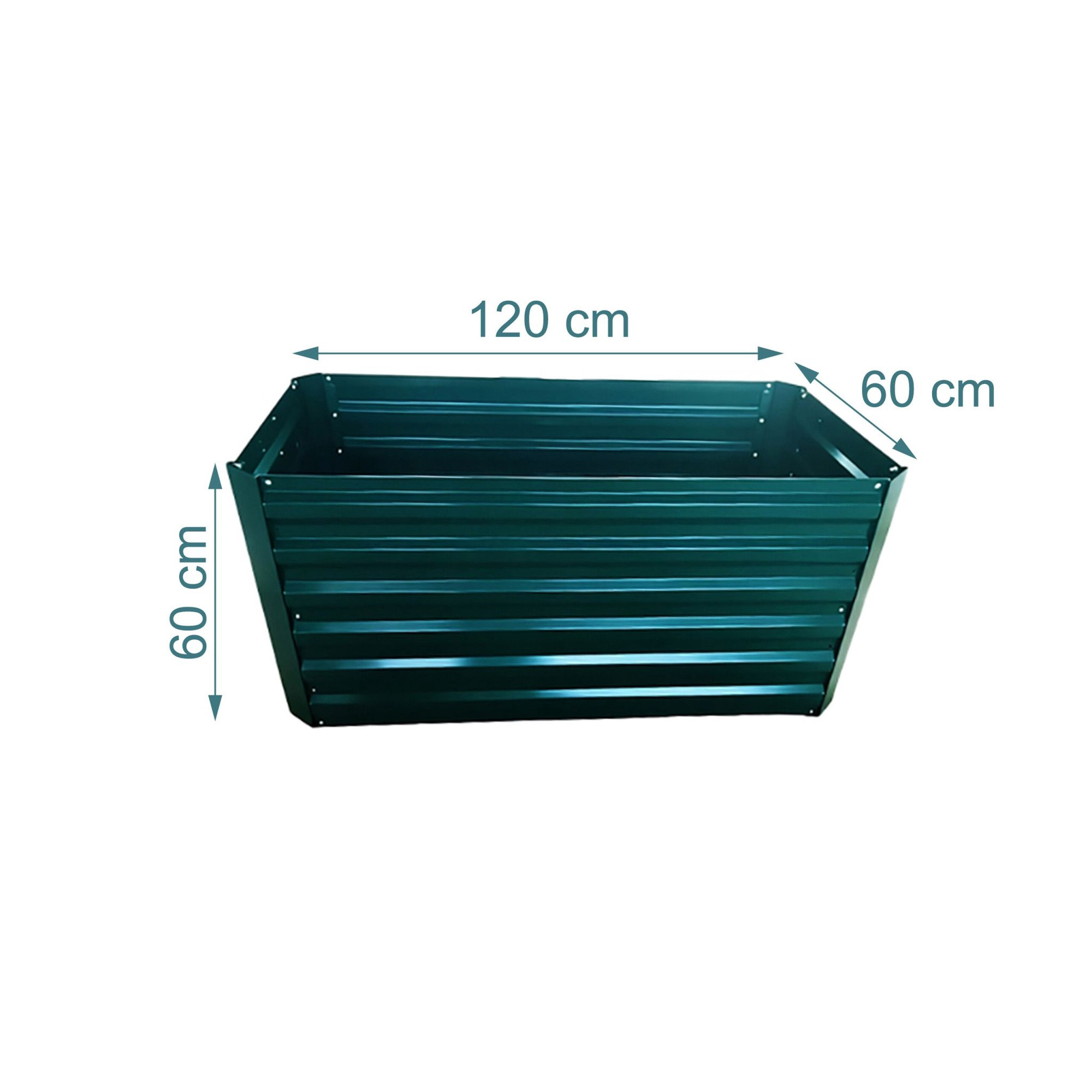 Jardinera rectangular de metal galvanizado – Jardinera elevada