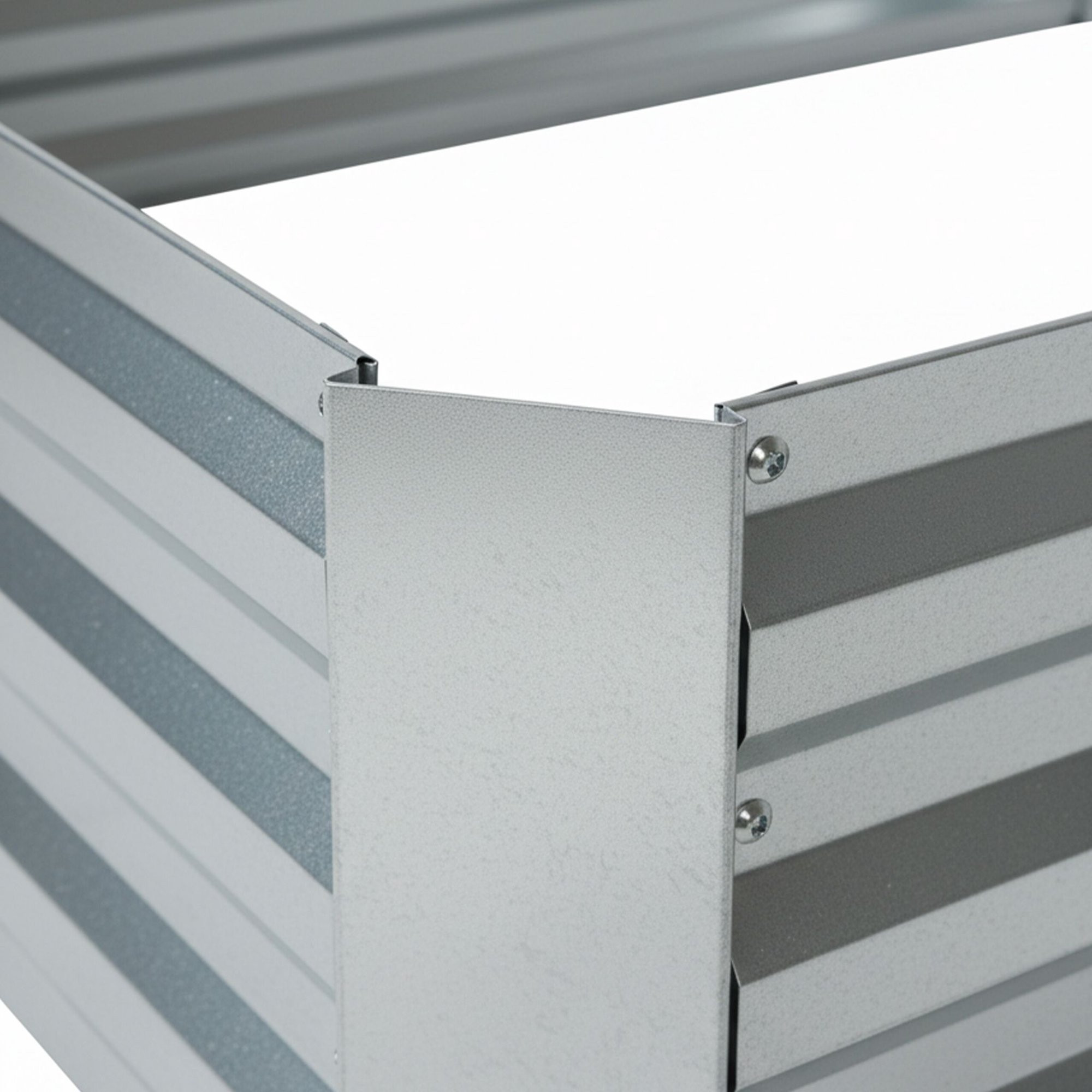 Rectangular Metal Planter – Raised Garden Bed, Galvanized
