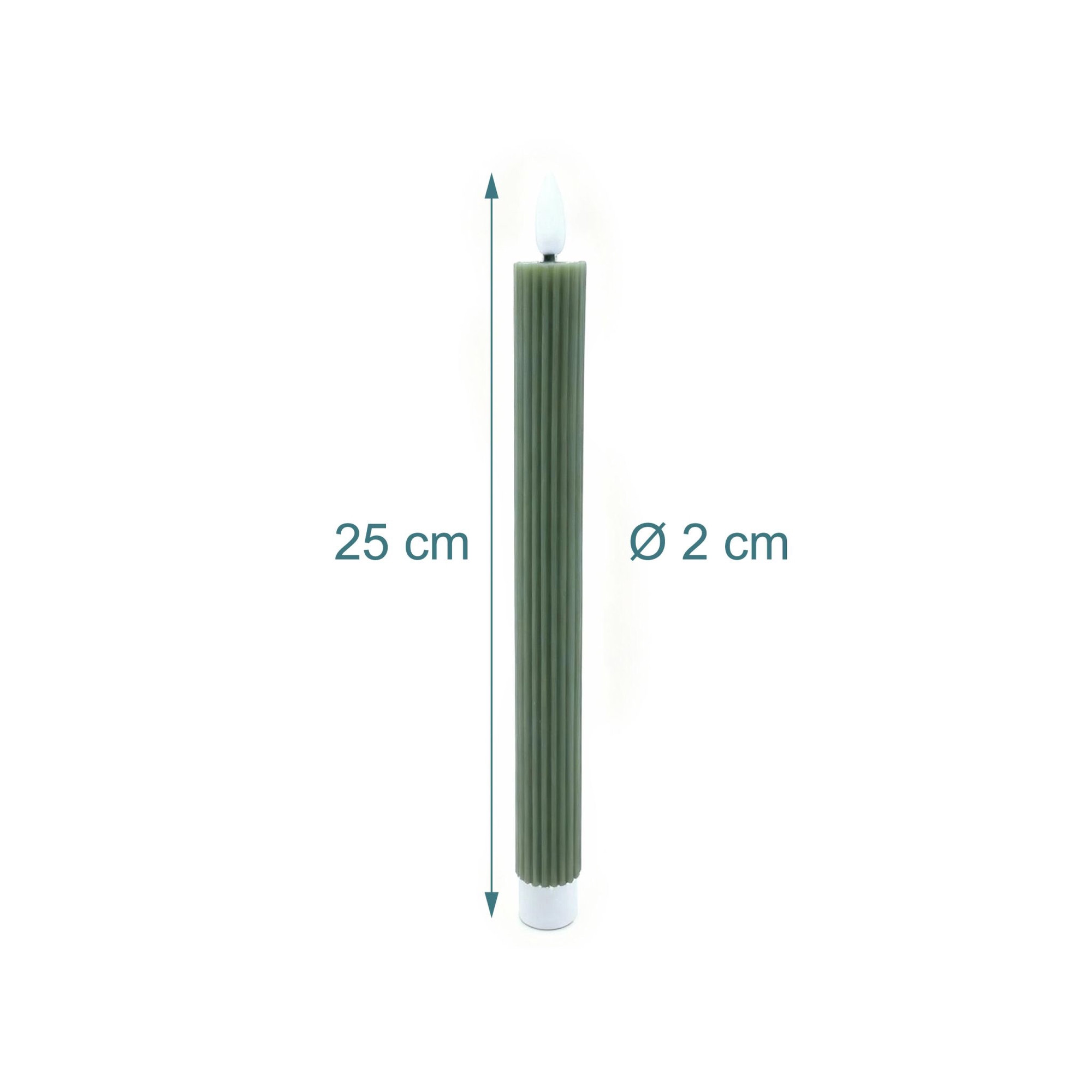 LED Taper Candles, Real Wax, Set of 2, Timer Function
