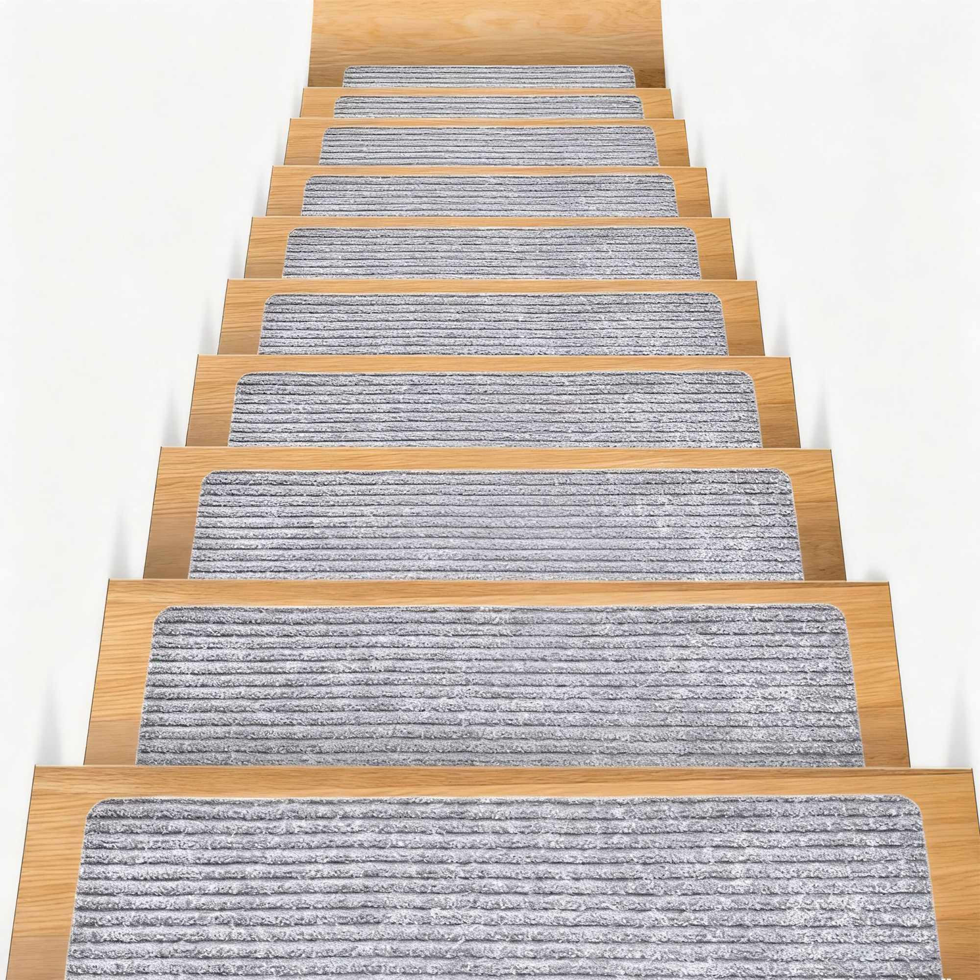 Rectangular Stair Mats, 16pc, 75x20cm, Self-Adhesive