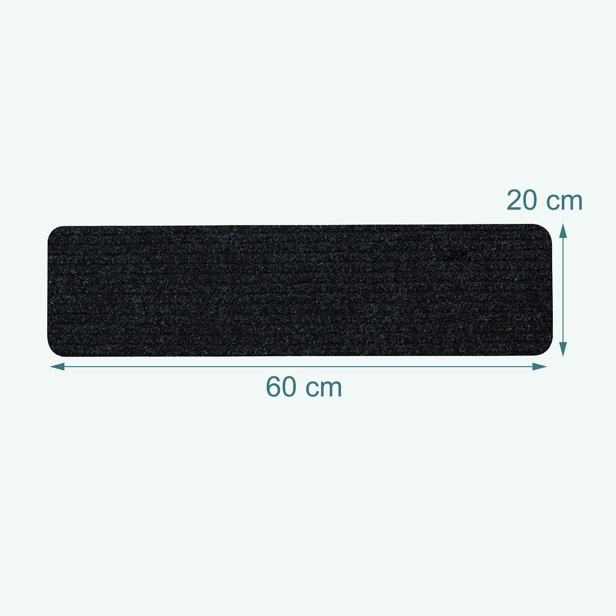 Rectangular Stair Mats, 16pcs, 65×20 cm, Non-Slip